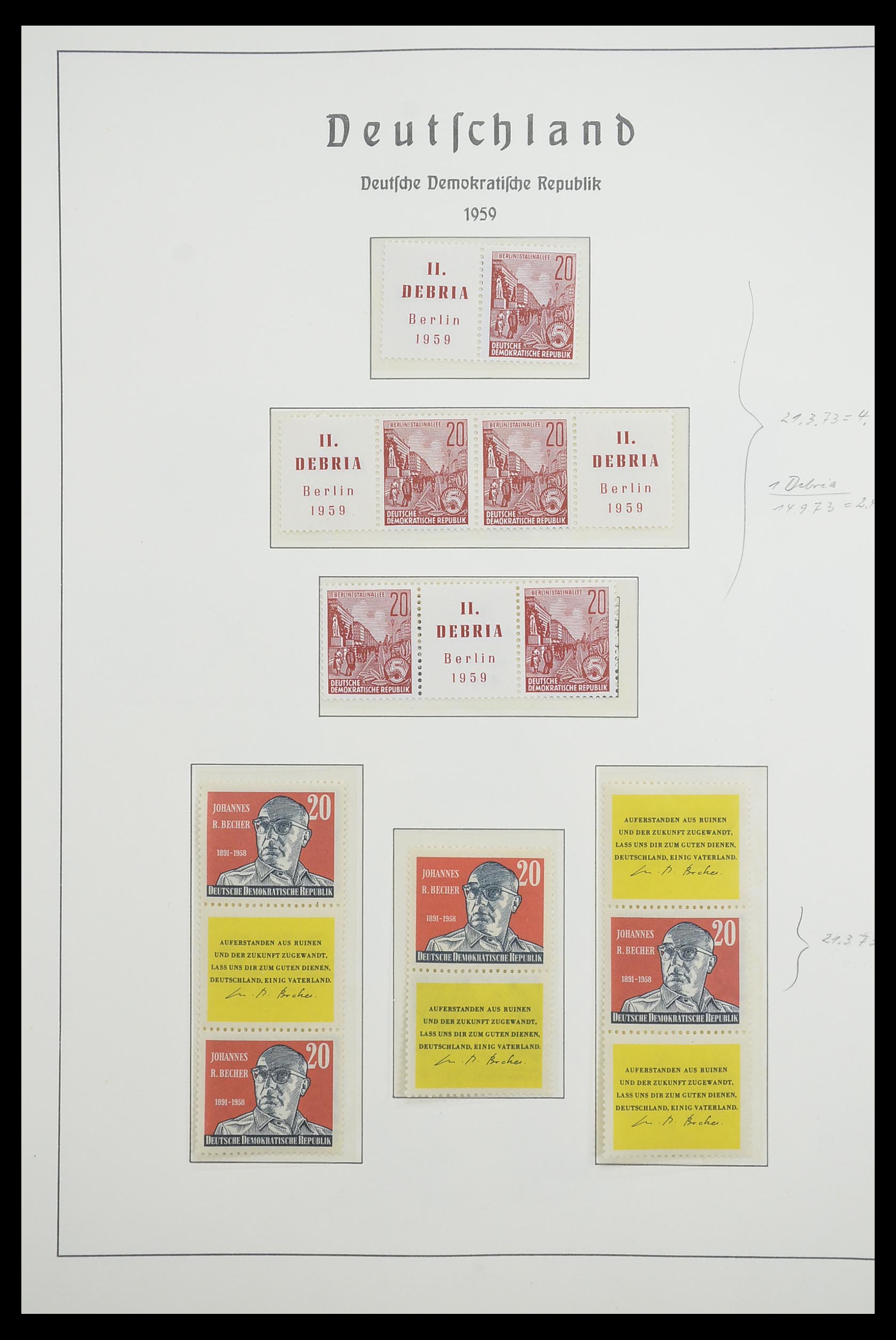33271 004 - Stamp collection 33271 DDR combinations 1955-1990.