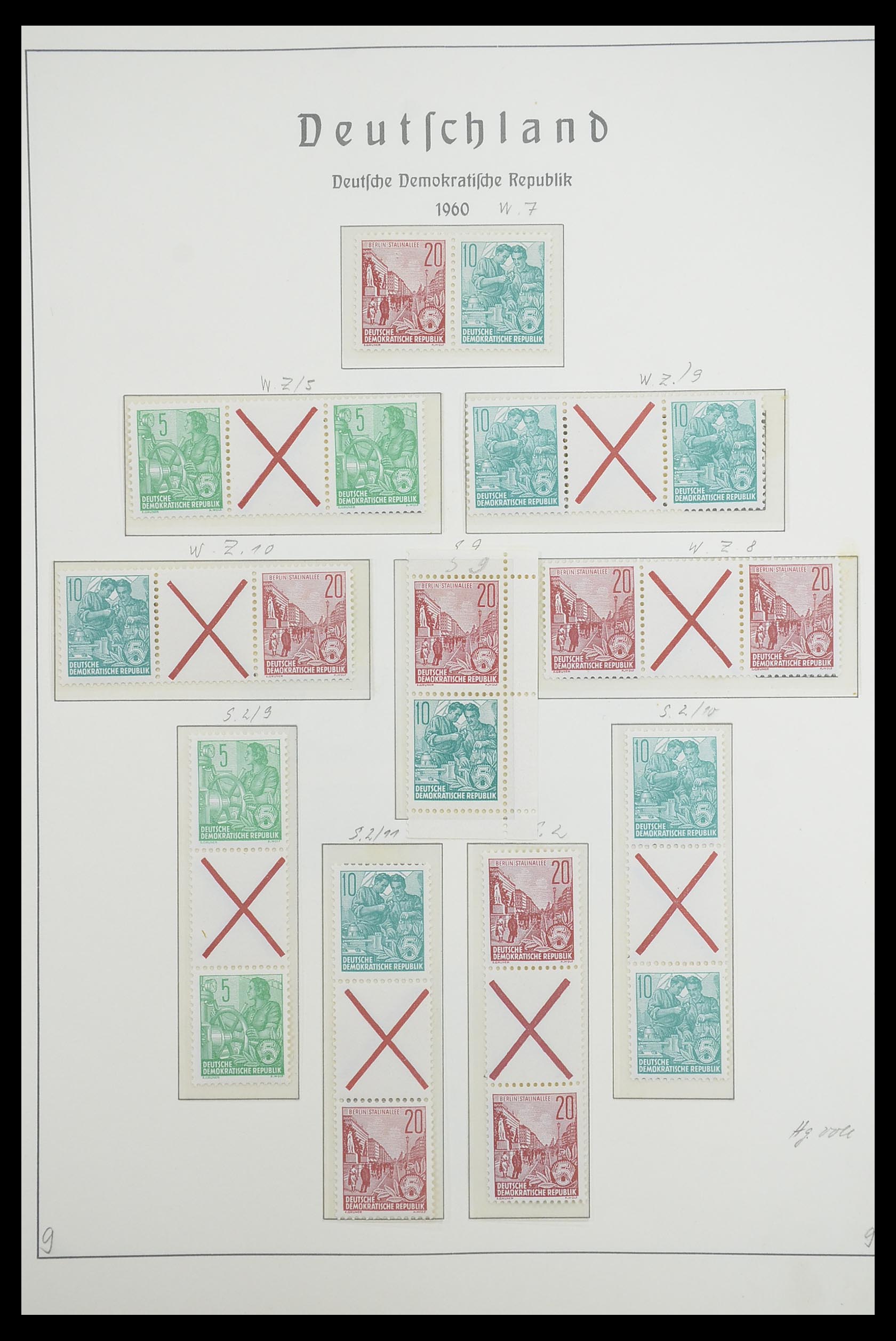 33271 005 - Stamp collection 33271 DDR combinations 1955-1990.