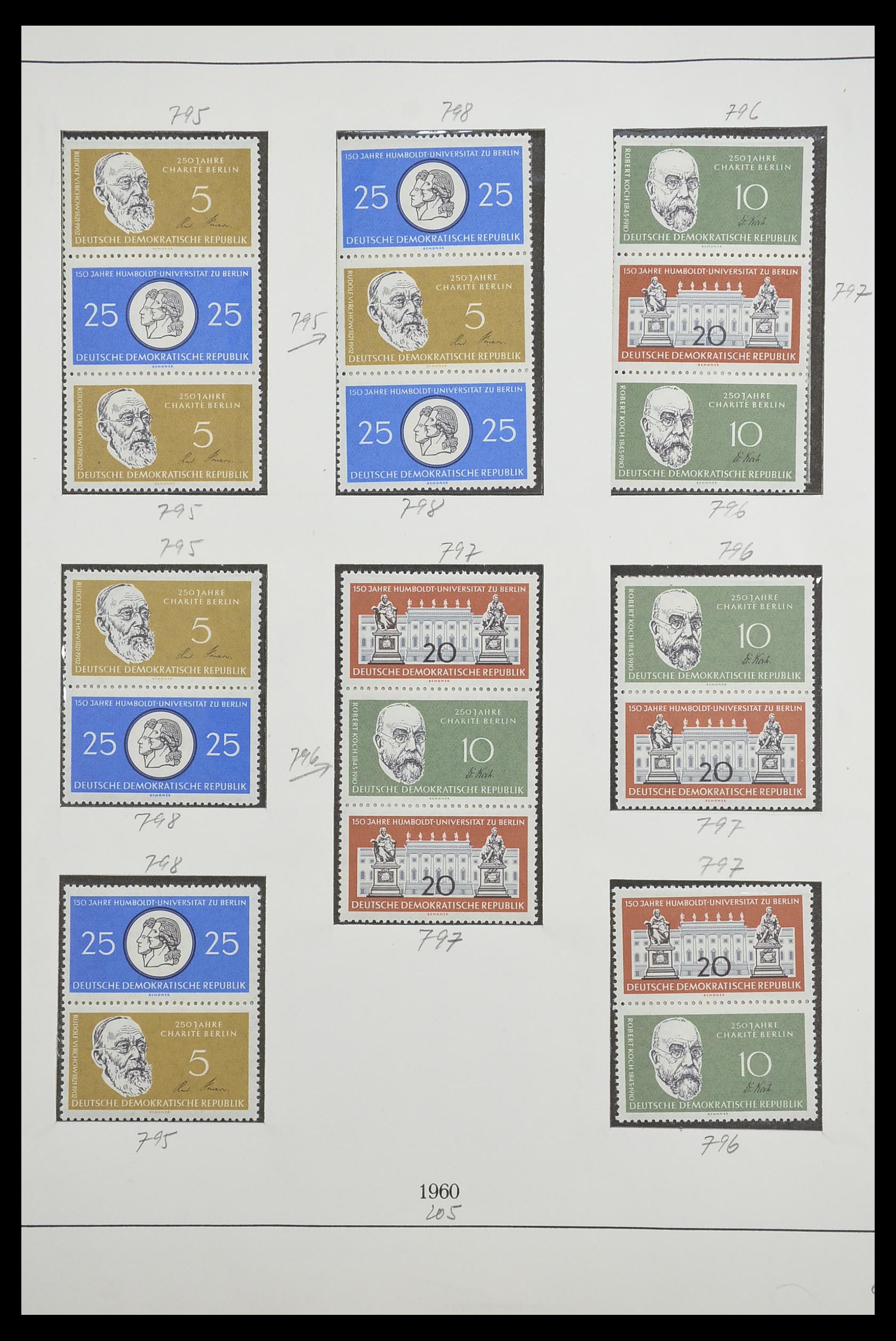 33271 008 - Stamp collection 33271 DDR combinations 1955-1990.