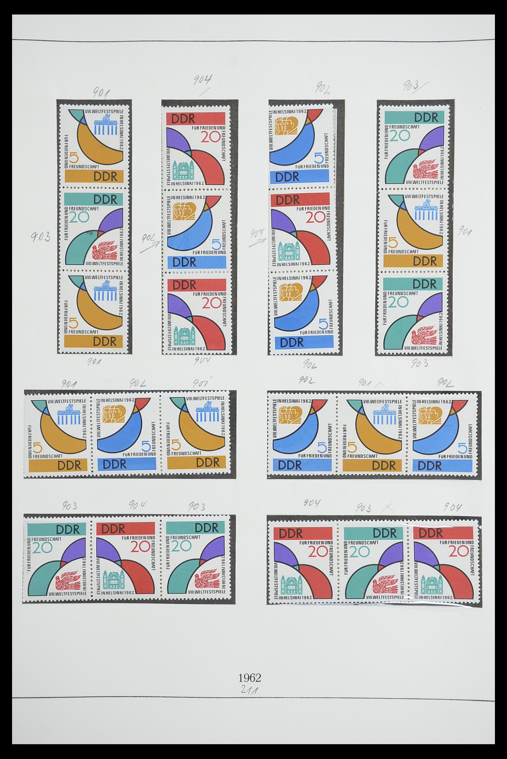 33271 014 - Postzegelverzameling 33271 DDR combinaties 1955-1990.