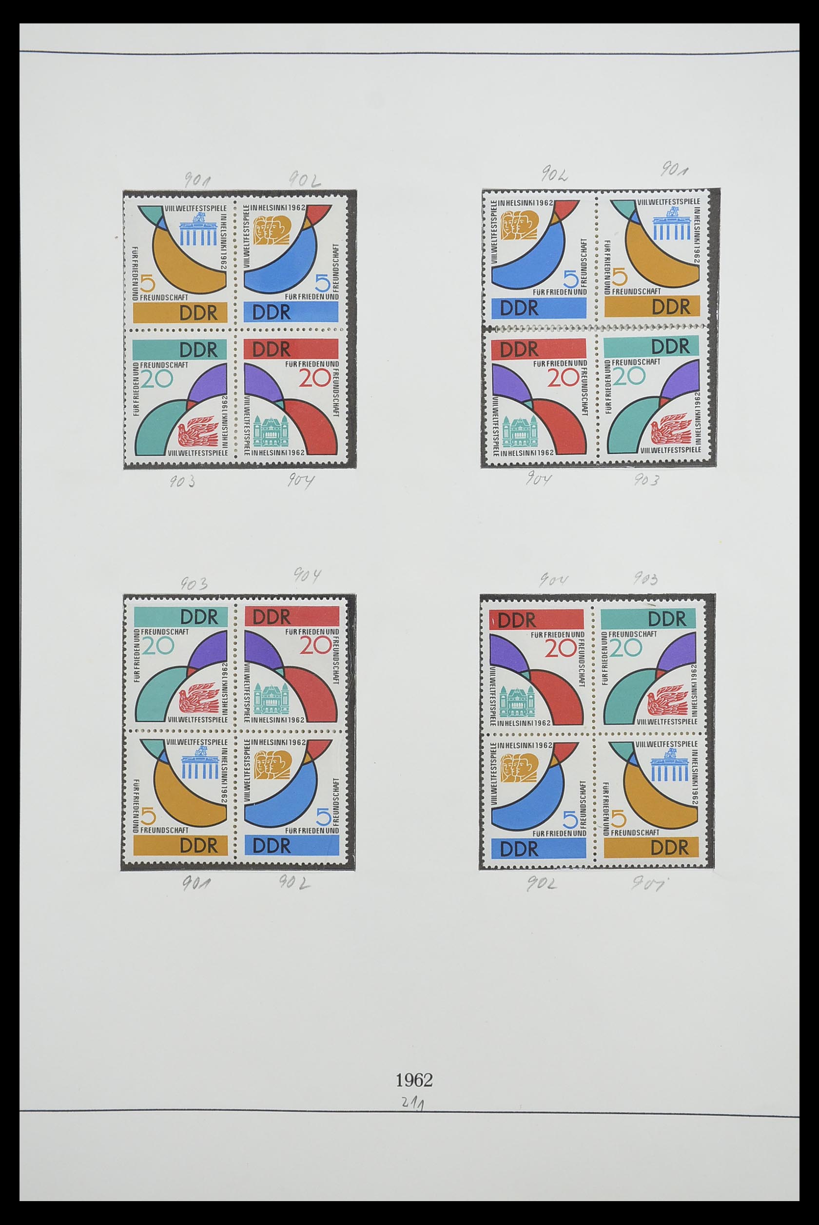 33271 015 - Stamp collection 33271 DDR combinations 1955-1990.