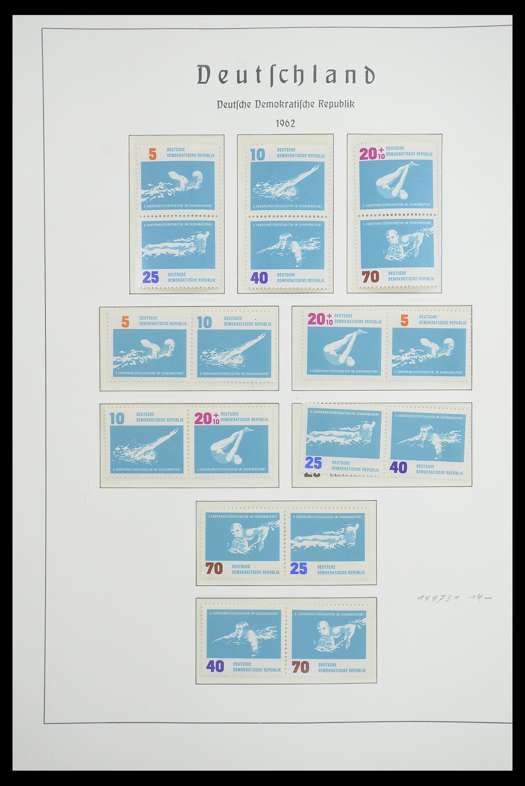 33271 019 - Postzegelverzameling 33271 DDR combinaties 1955-1990.