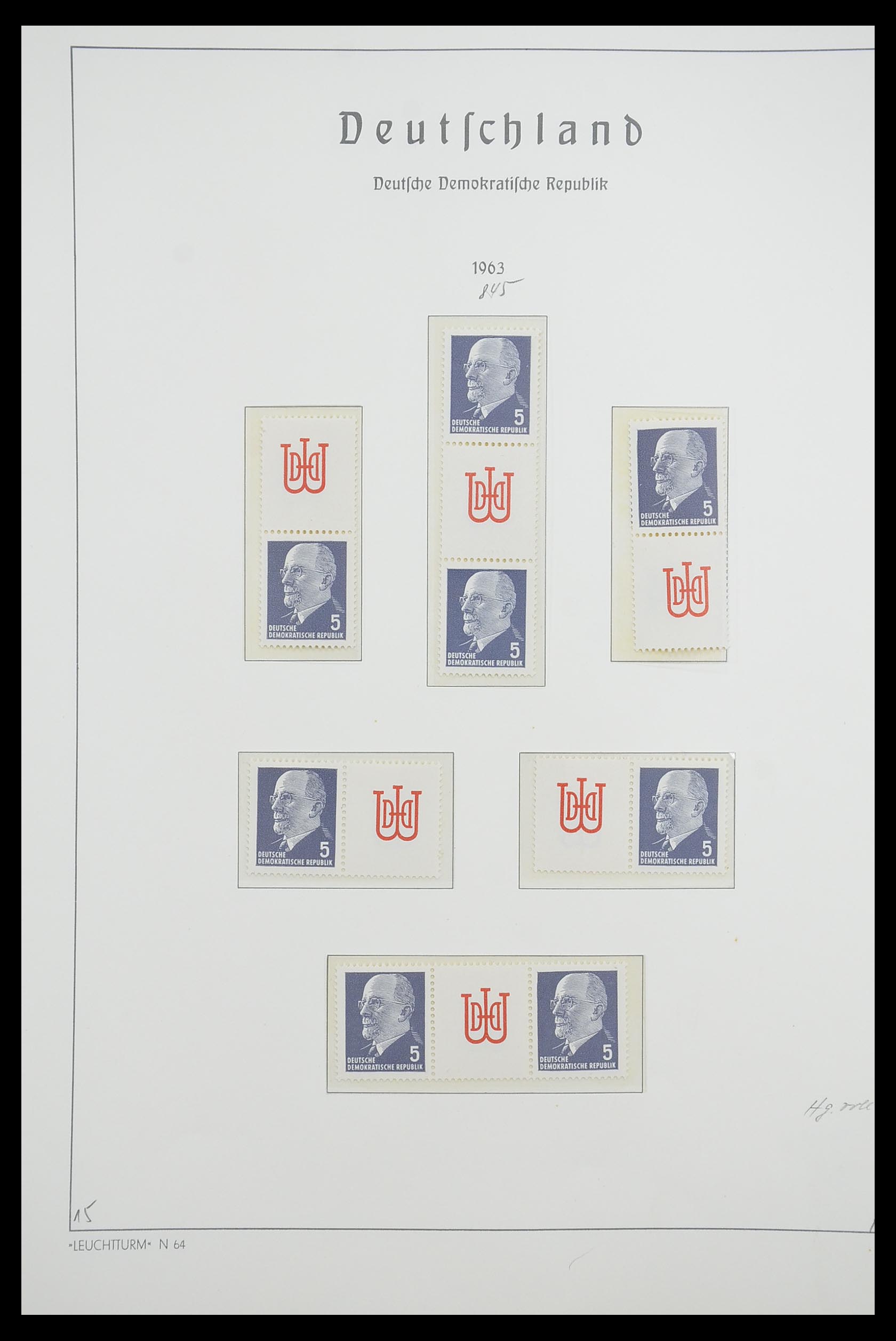33271 020 - Stamp collection 33271 DDR combinations 1955-1990.