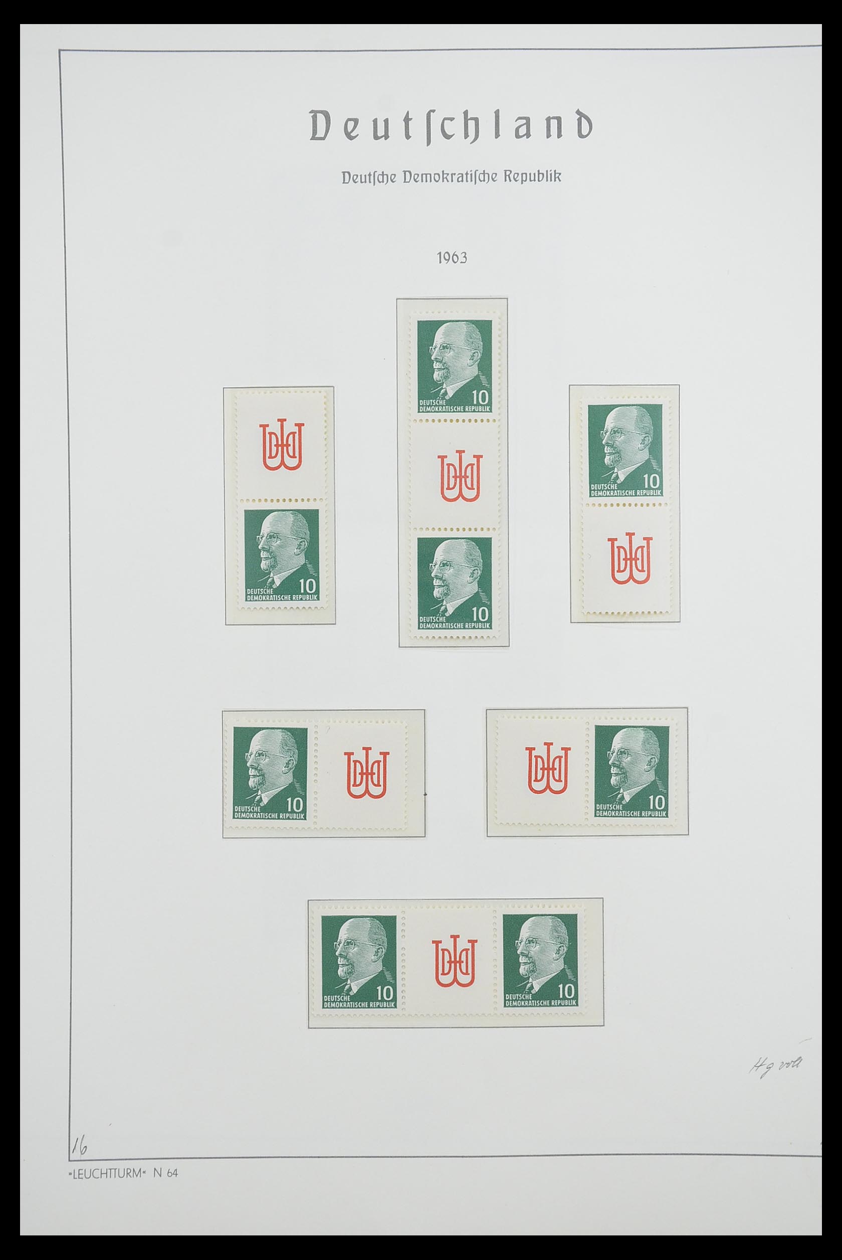 33271 021 - Stamp collection 33271 DDR combinations 1955-1990.