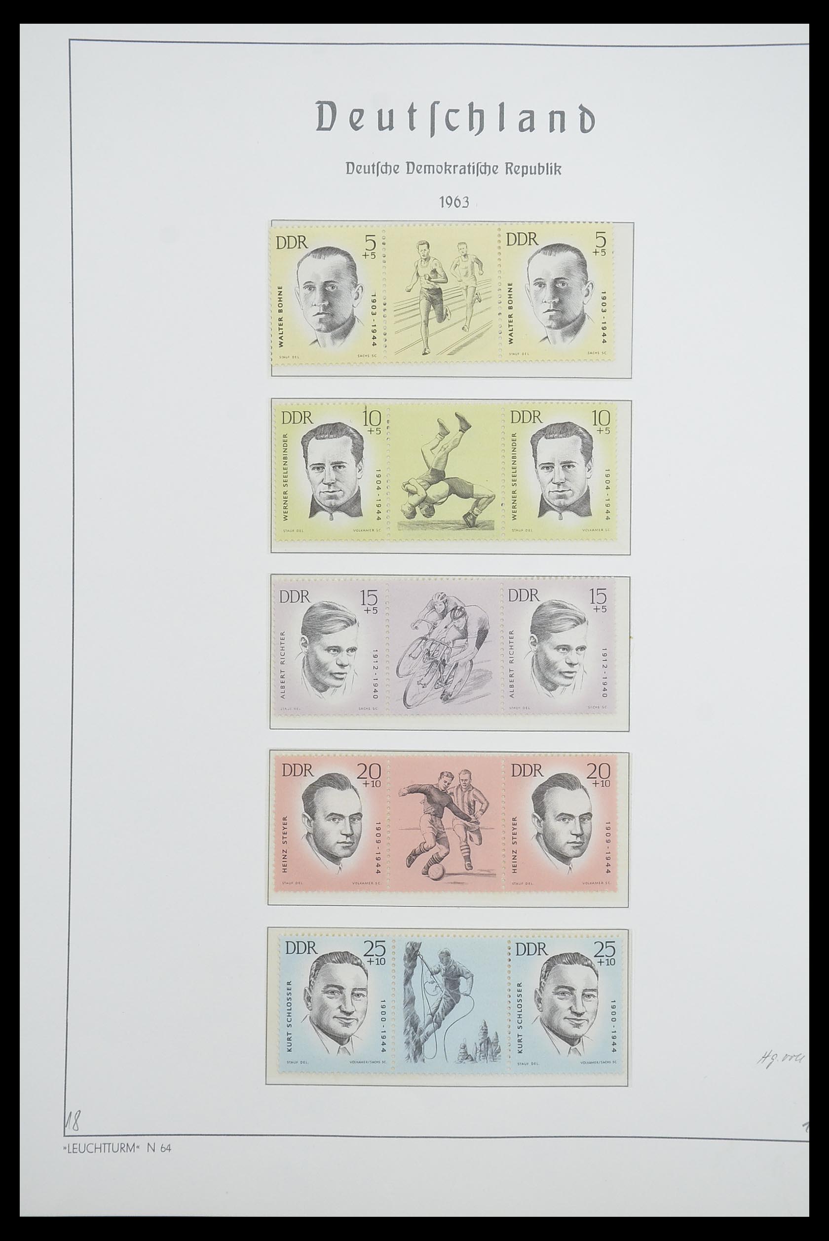 33271 024 - Postzegelverzameling 33271 DDR combinaties 1955-1990.