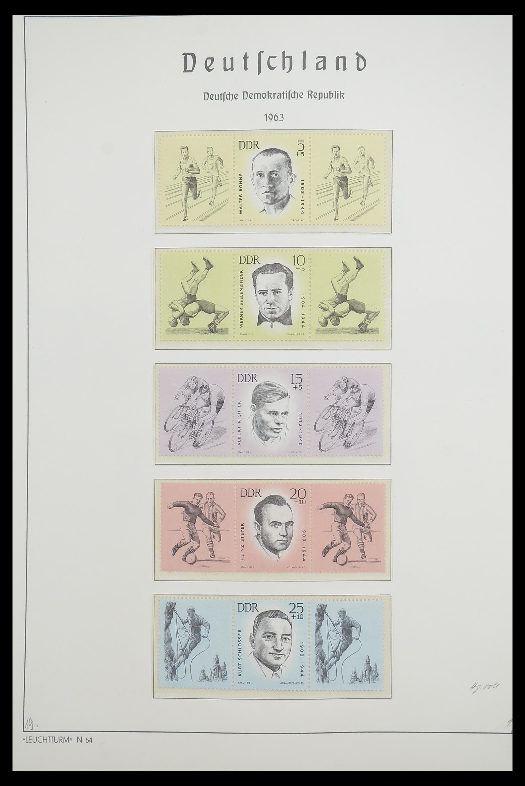 33271 025 - Stamp collection 33271 DDR combinations 1955-1990.