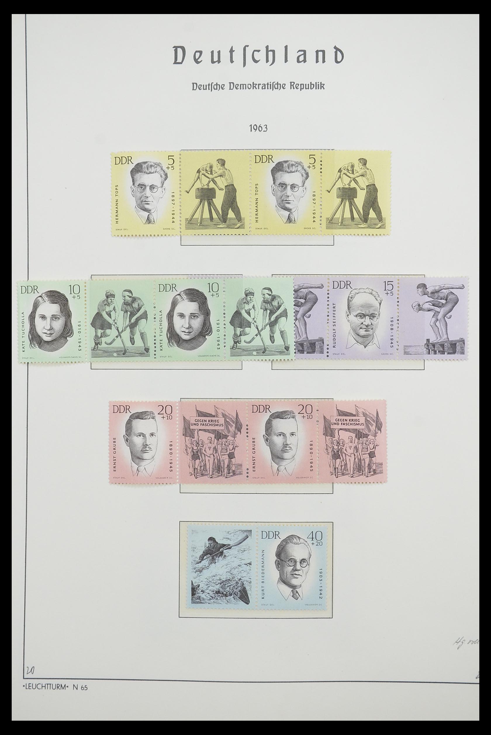 33271 026 - Stamp collection 33271 DDR combinations 1955-1990.