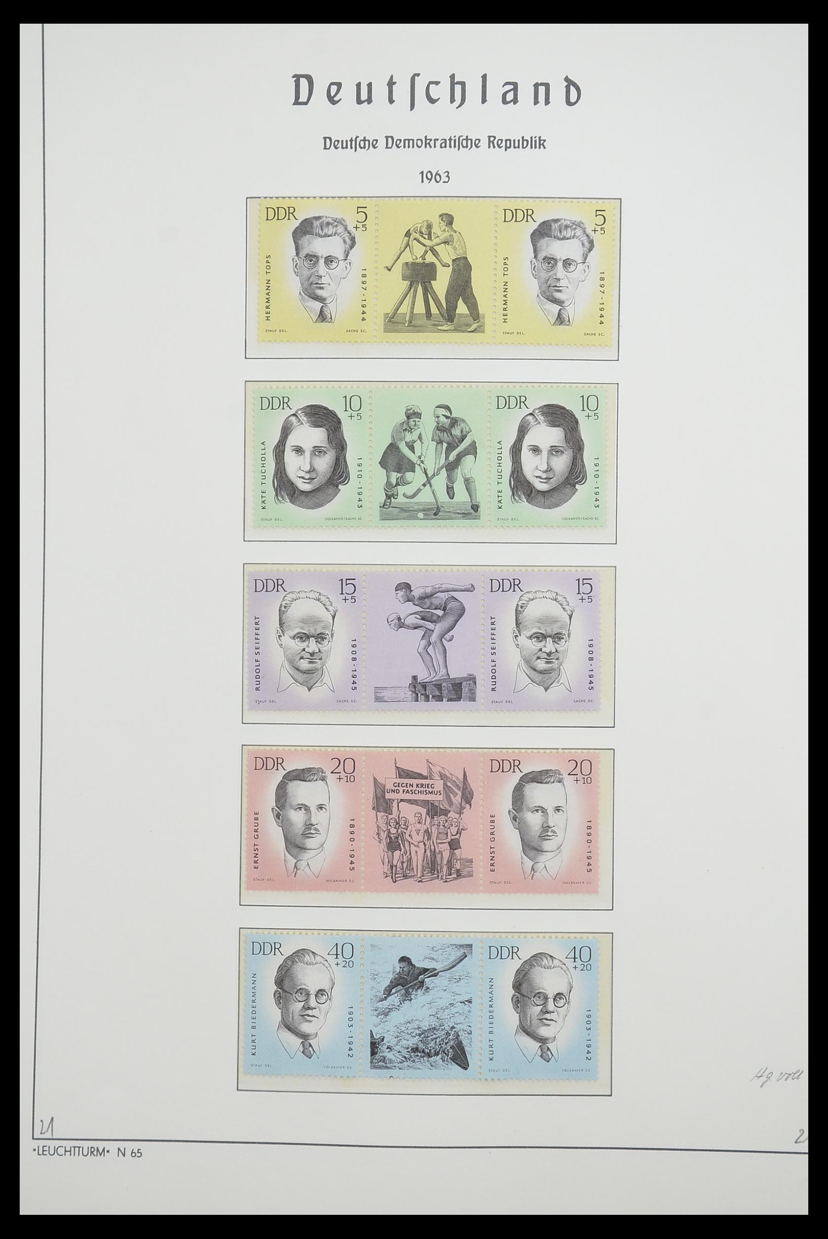 33271 027 - Stamp collection 33271 DDR combinations 1955-1990.