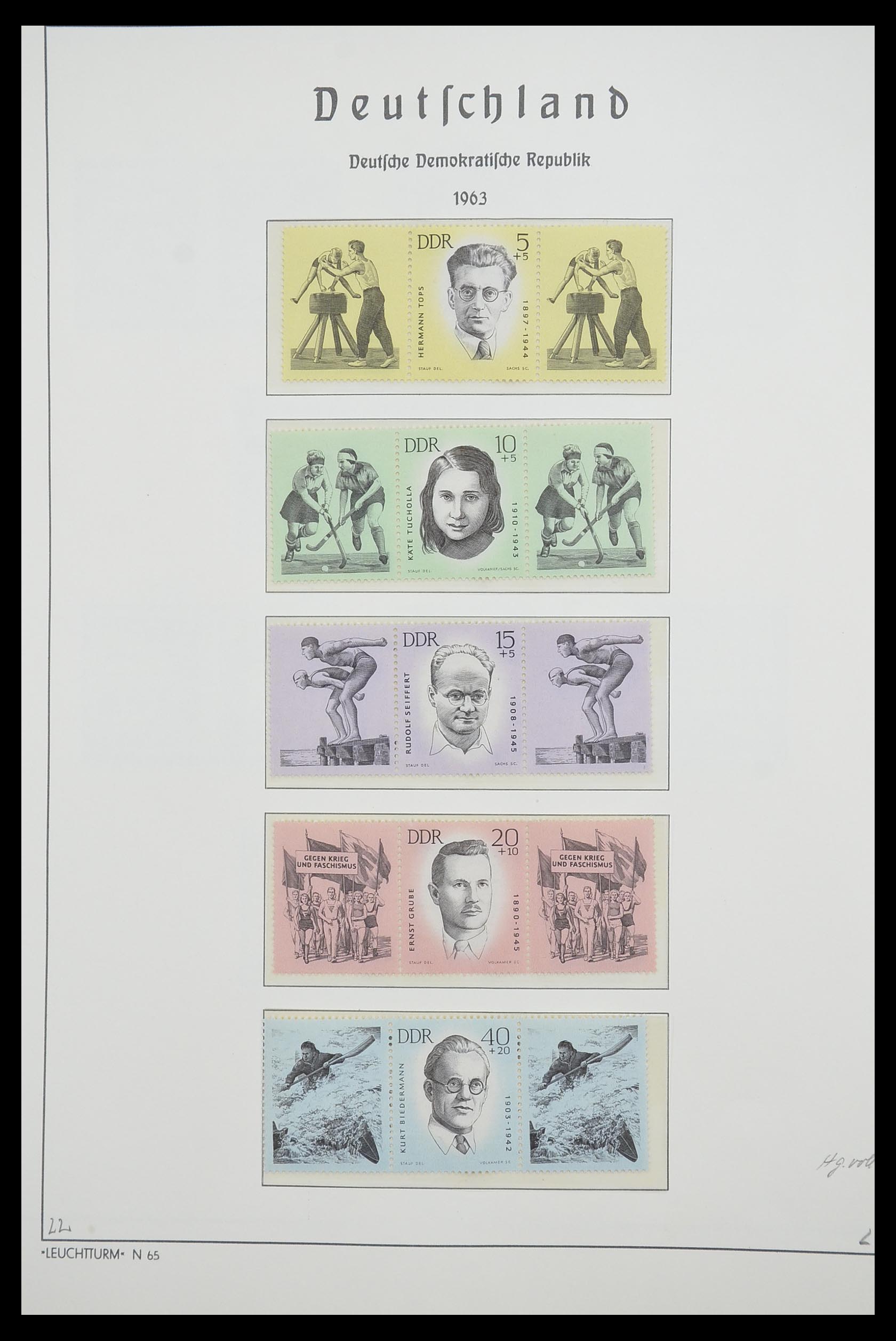 33271 028 - Postzegelverzameling 33271 DDR combinaties 1955-1990.