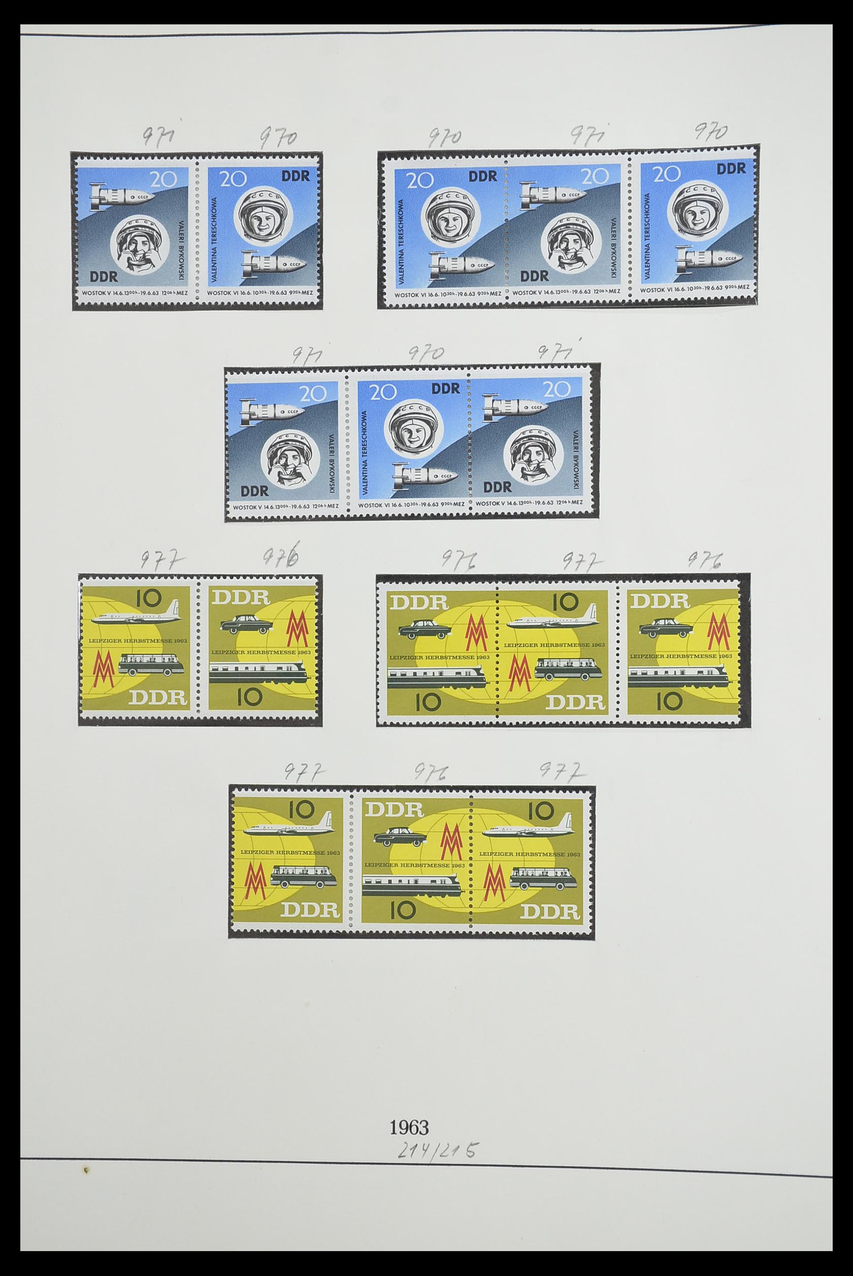 33271 029 - Stamp collection 33271 DDR combinations 1955-1990.