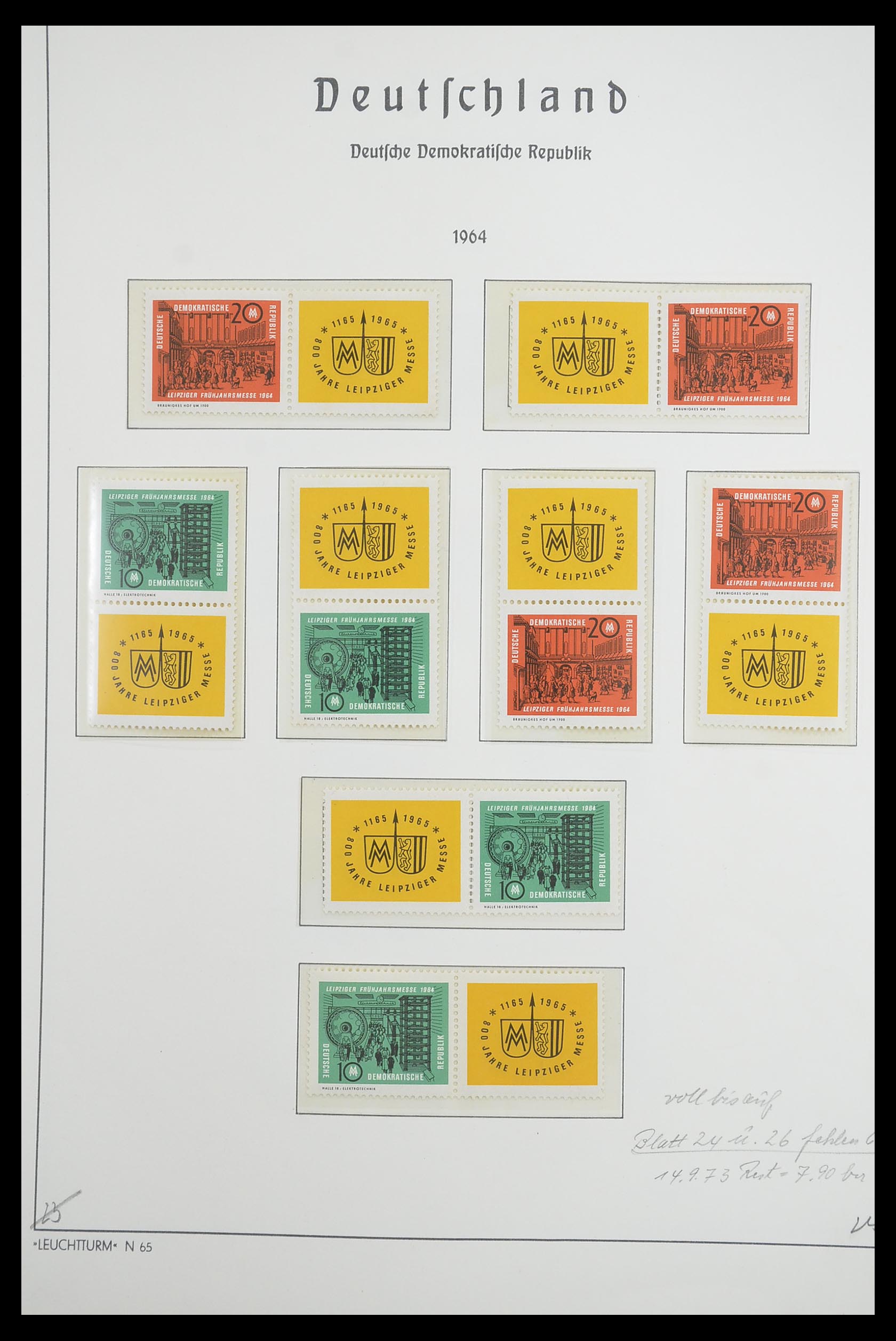 33271 031 - Stamp collection 33271 DDR combinations 1955-1990.