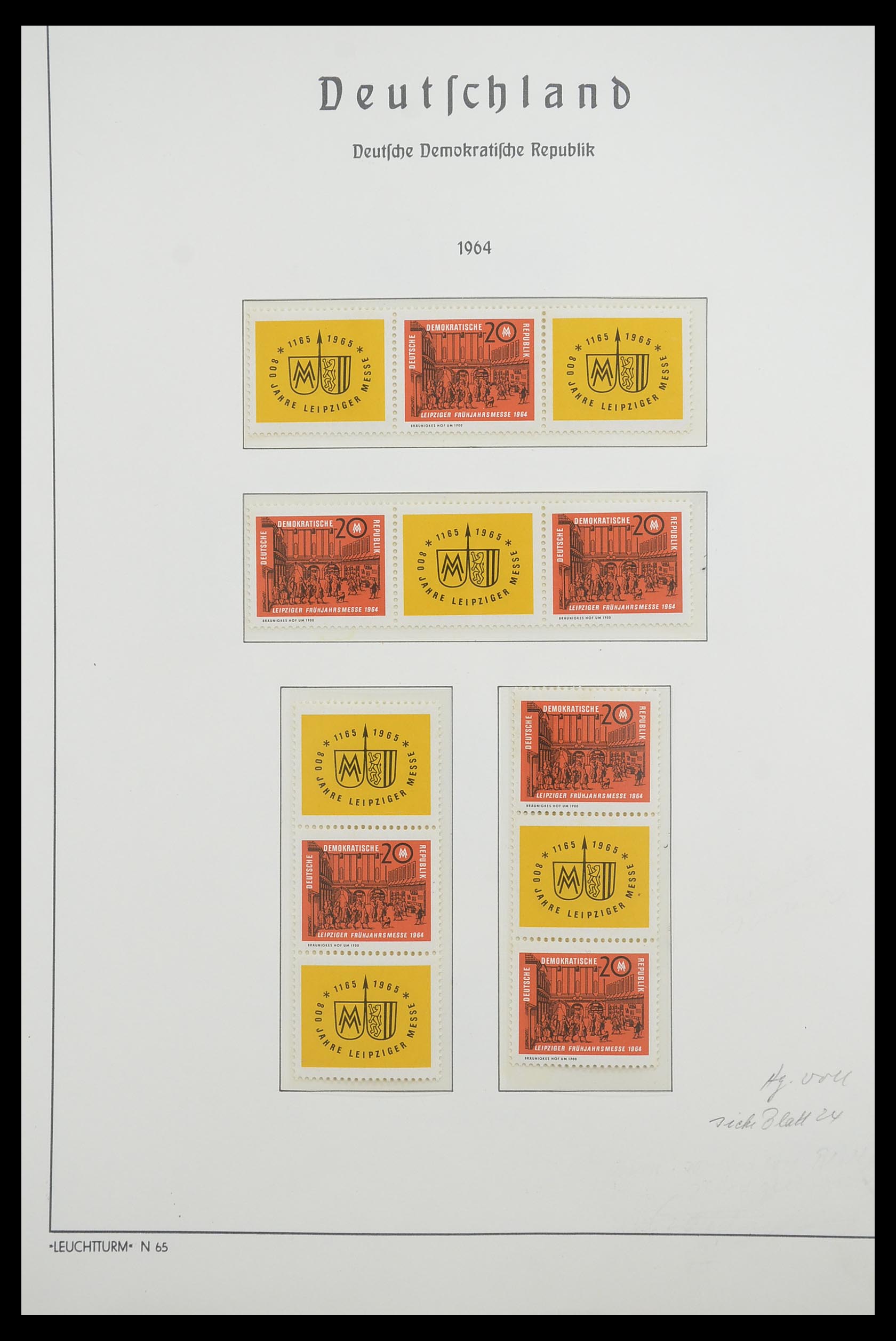 33271 033 - Stamp collection 33271 DDR combinations 1955-1990.