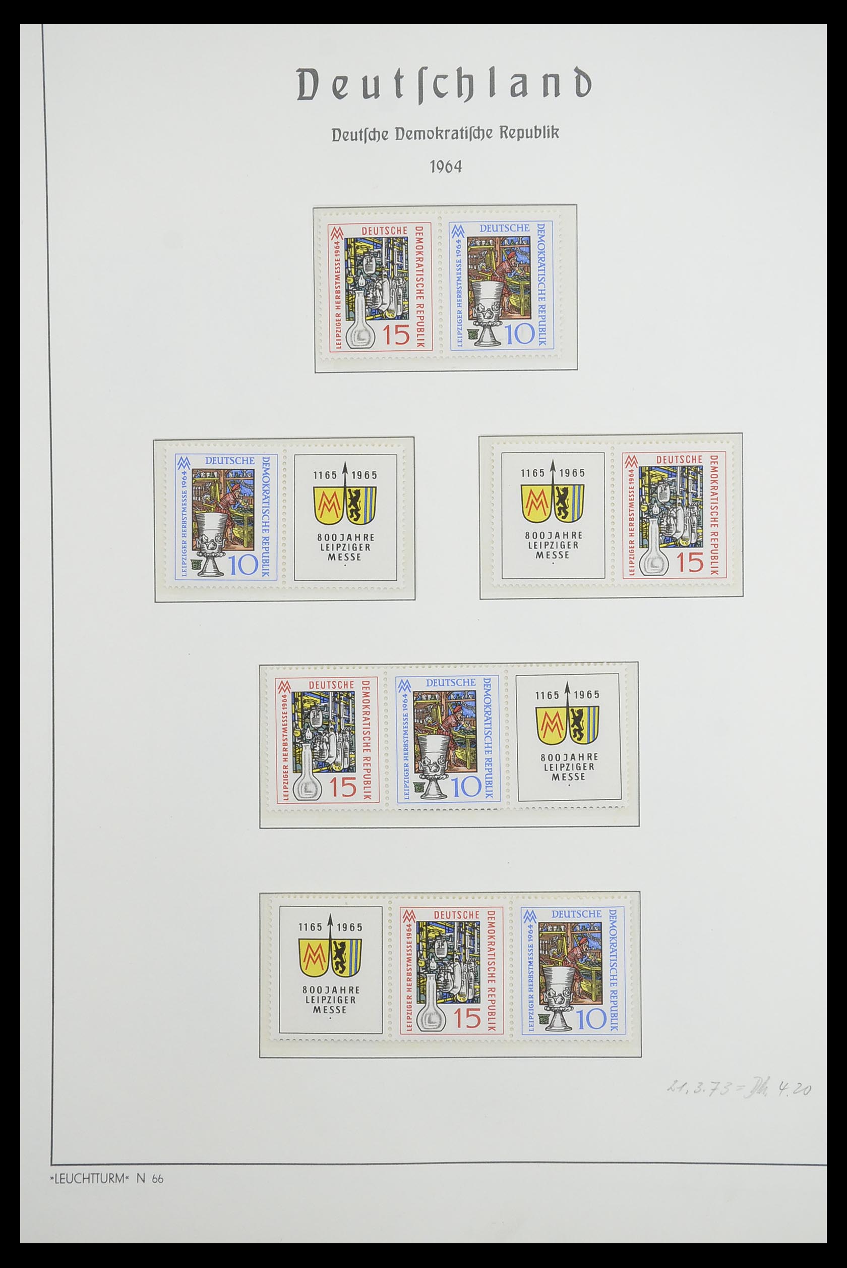 33271 034 - Stamp collection 33271 DDR combinations 1955-1990.