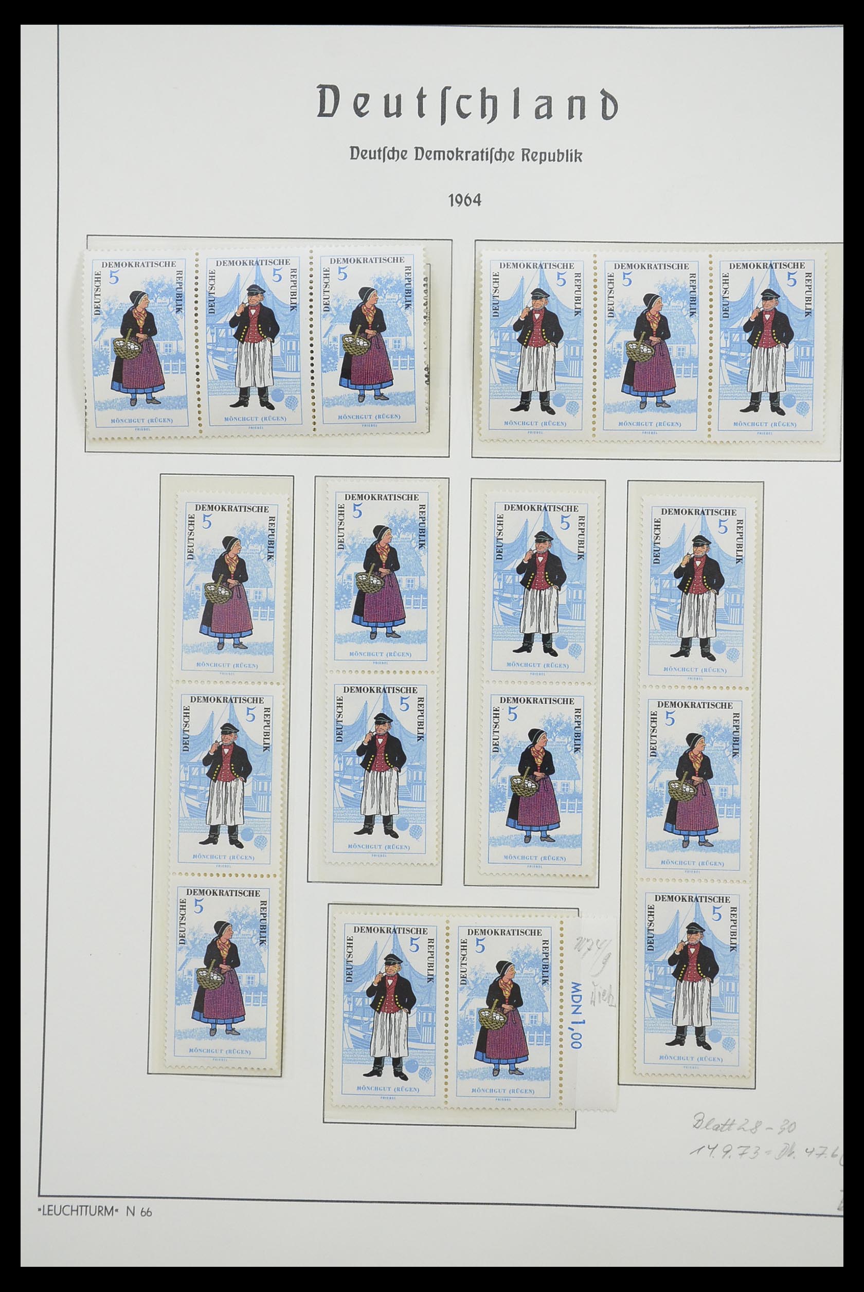 33271 035 - Stamp collection 33271 DDR combinations 1955-1990.