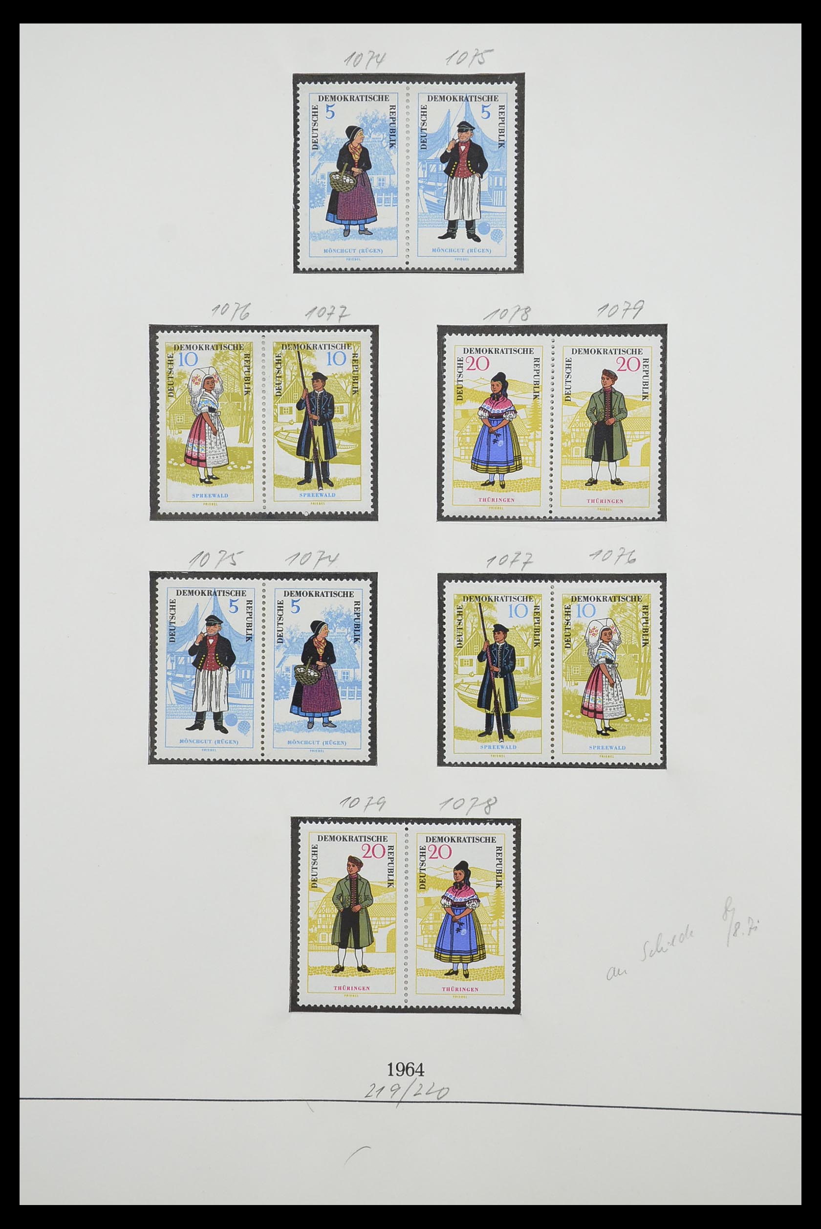 33271 036 - Postzegelverzameling 33271 DDR combinaties 1955-1990.