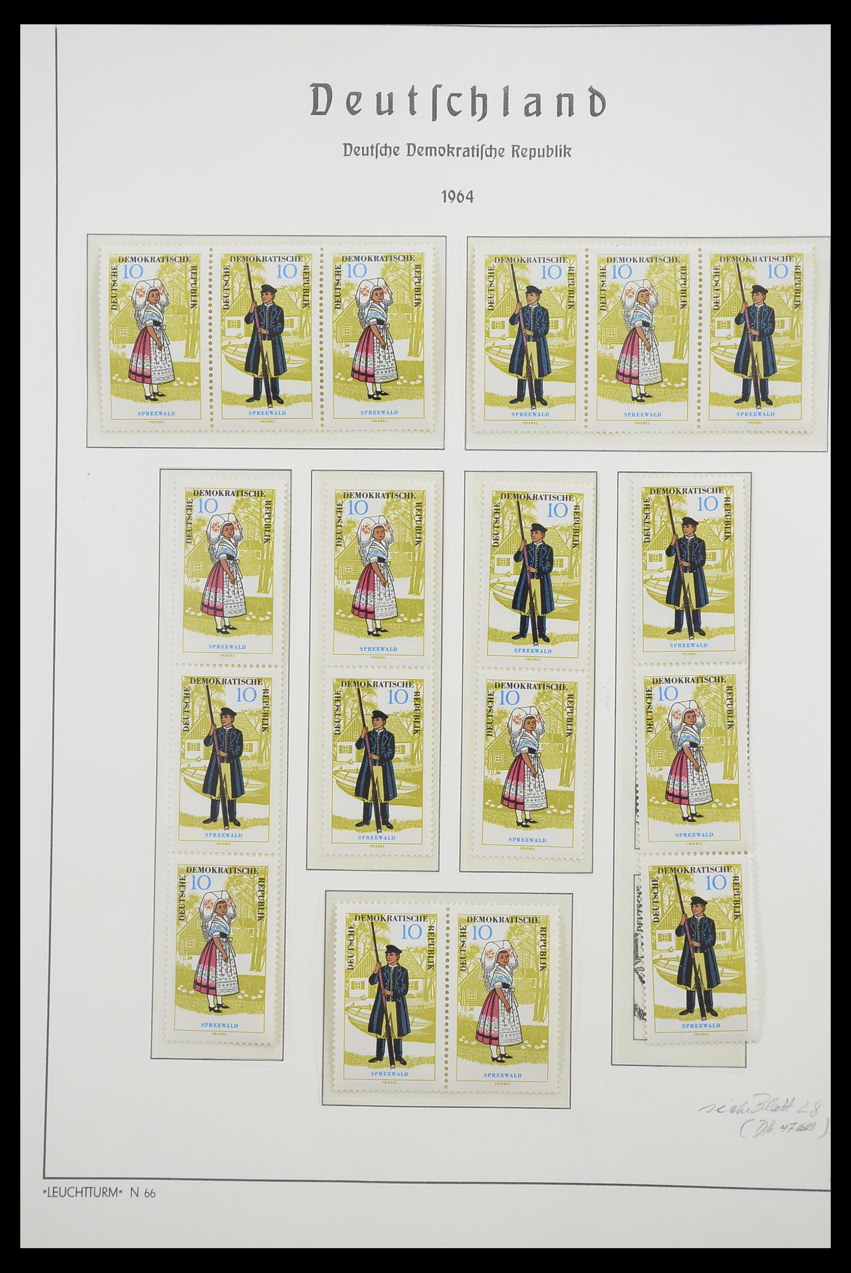 33271 037 - Stamp collection 33271 DDR combinations 1955-1990.