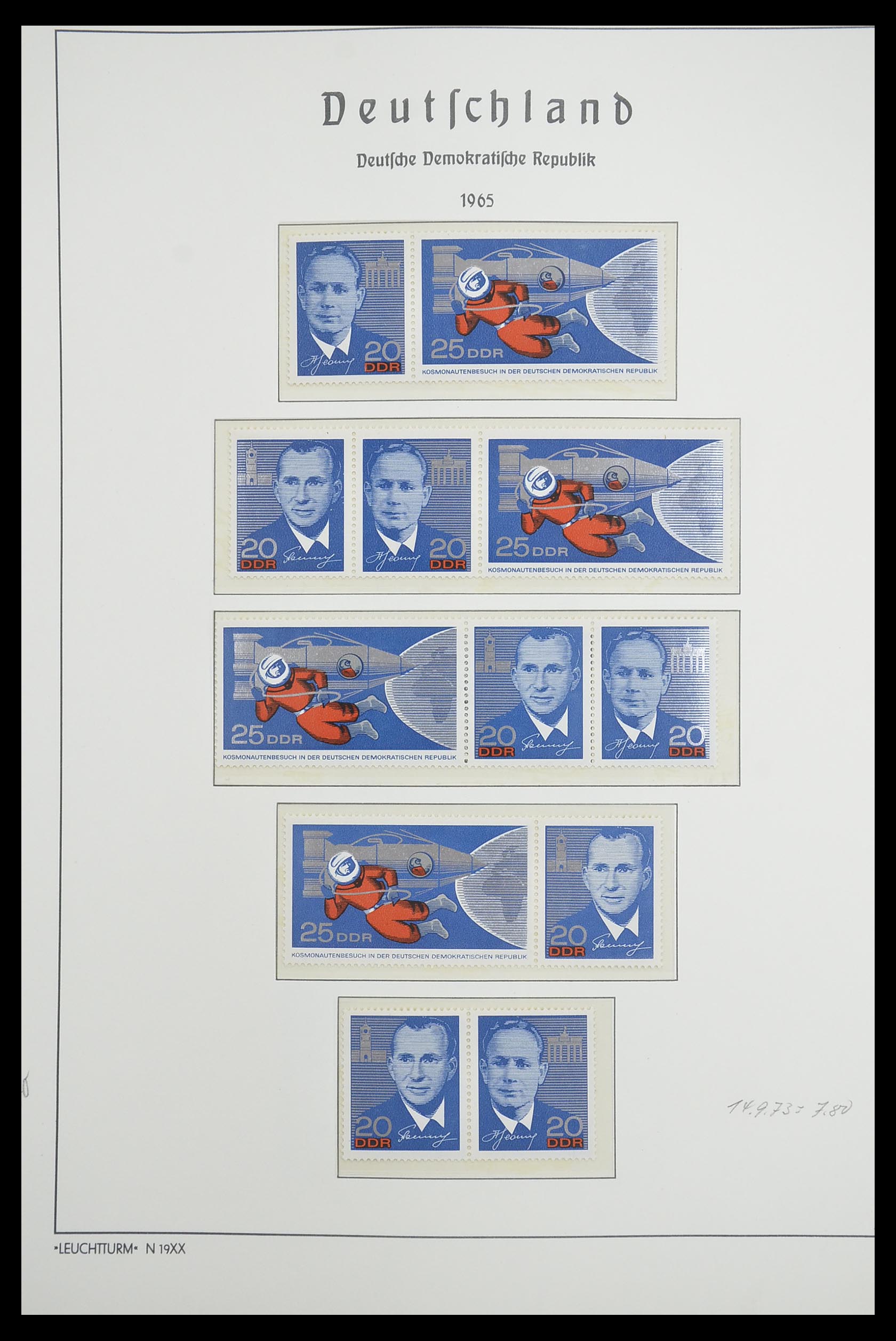 33271 043 - Postzegelverzameling 33271 DDR combinaties 1955-1990.