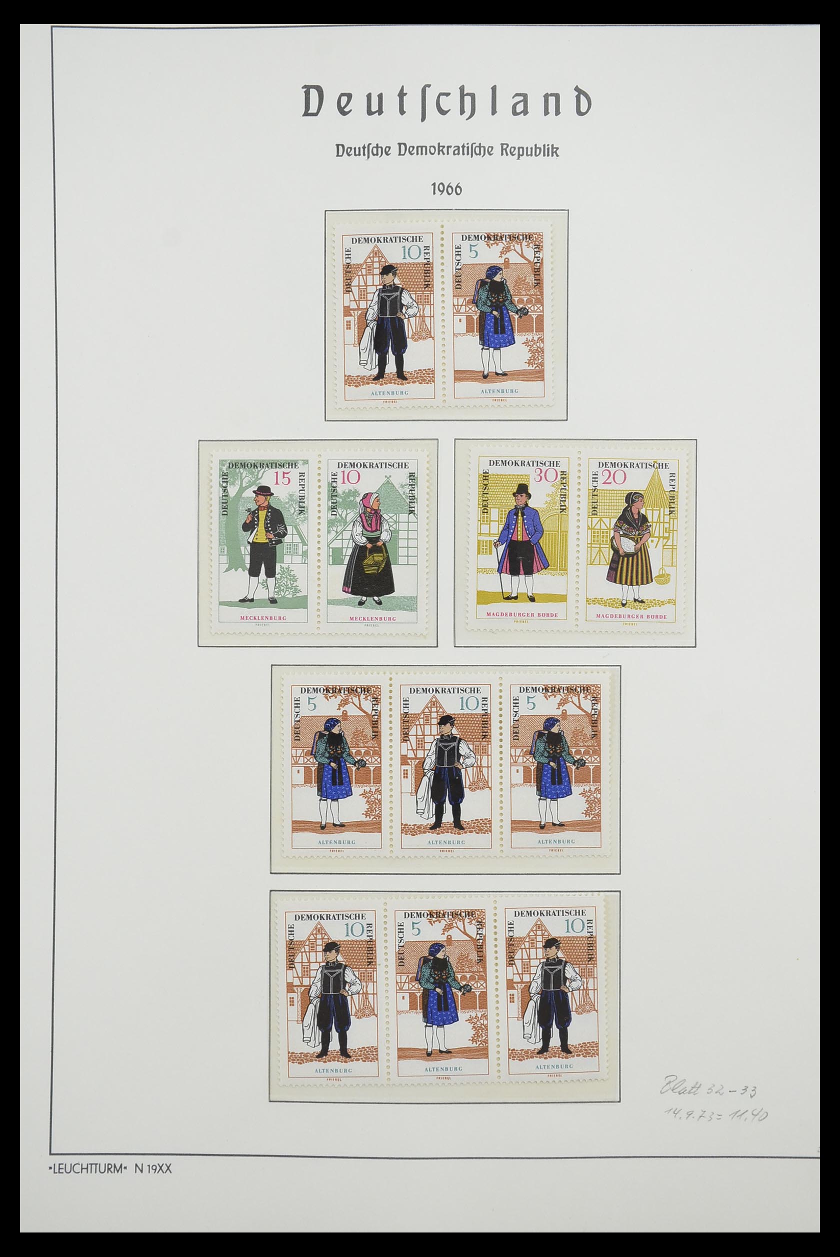 33271 044 - Postzegelverzameling 33271 DDR combinaties 1955-1990.