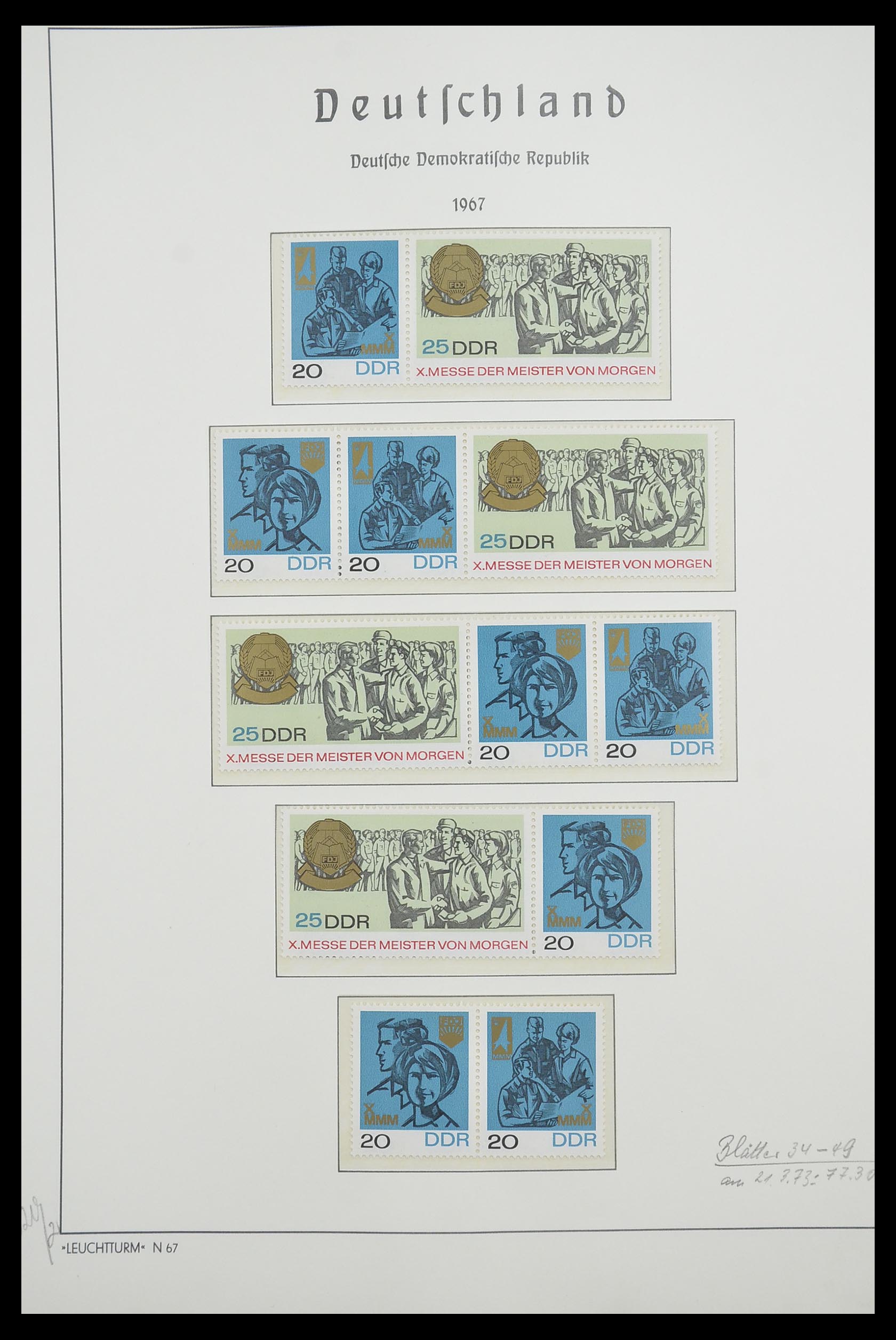 33271 046 - Postzegelverzameling 33271 DDR combinaties 1955-1990.