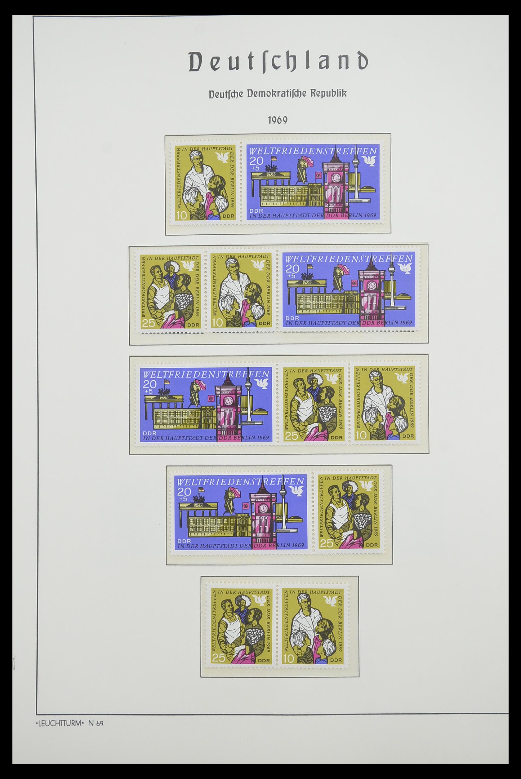 33271 050 - Stamp collection 33271 DDR combinations 1955-1990.