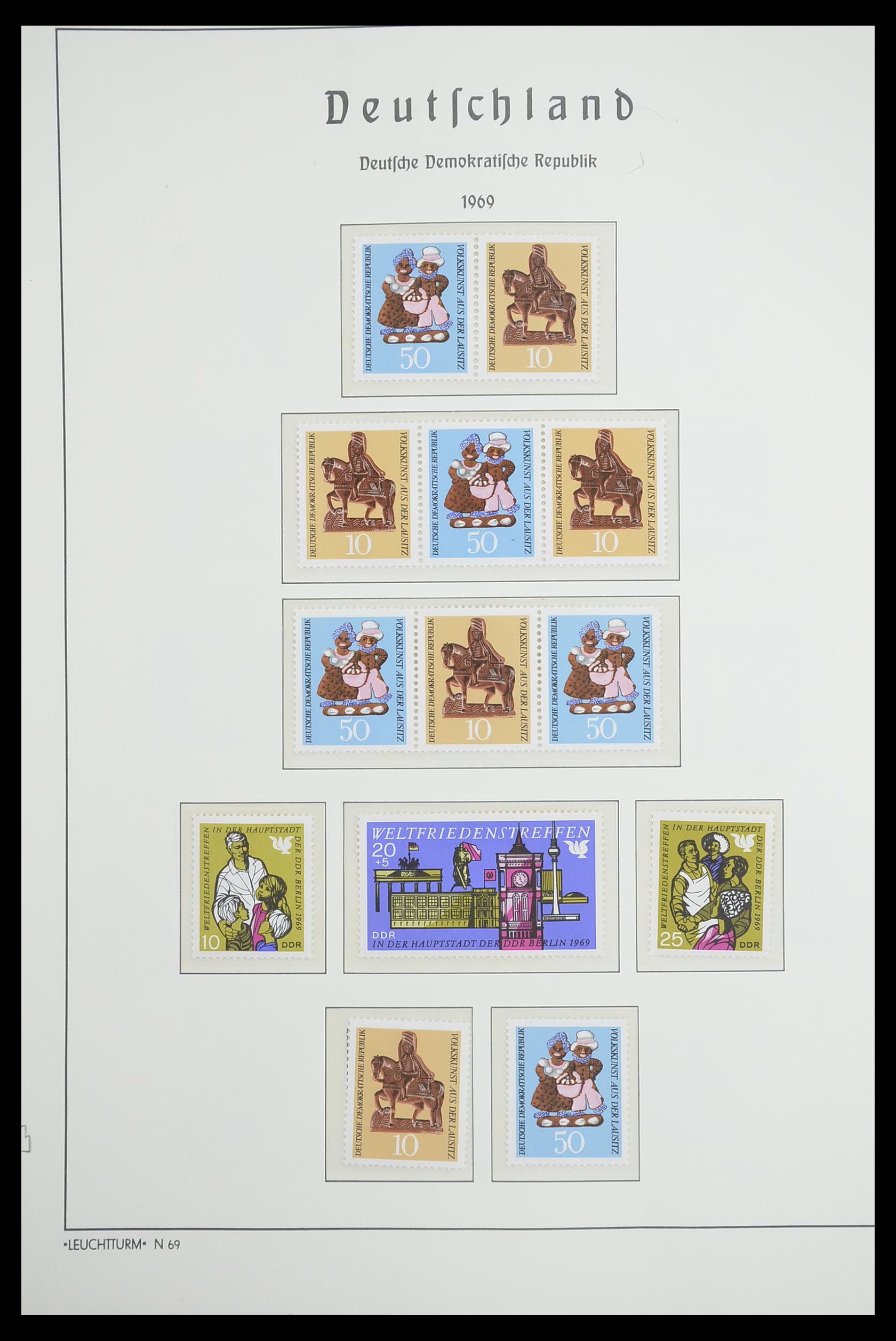 33271 051 - Stamp collection 33271 DDR combinations 1955-1990.