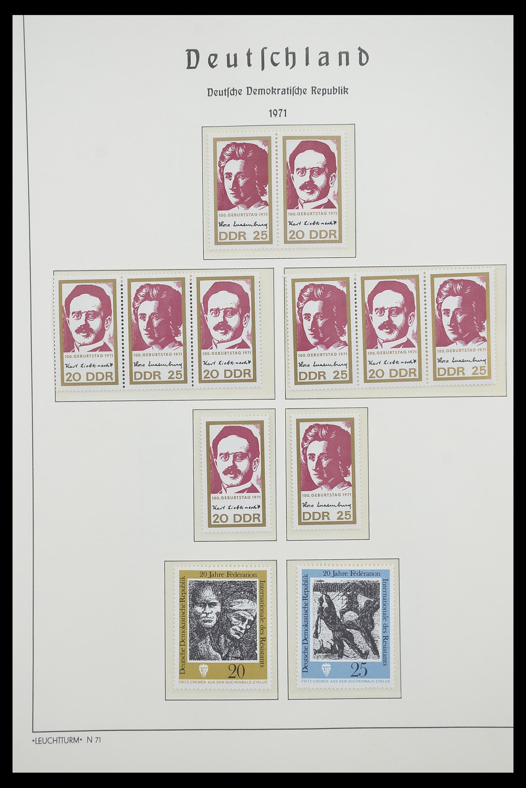 33271 056 - Stamp collection 33271 DDR combinations 1955-1990.