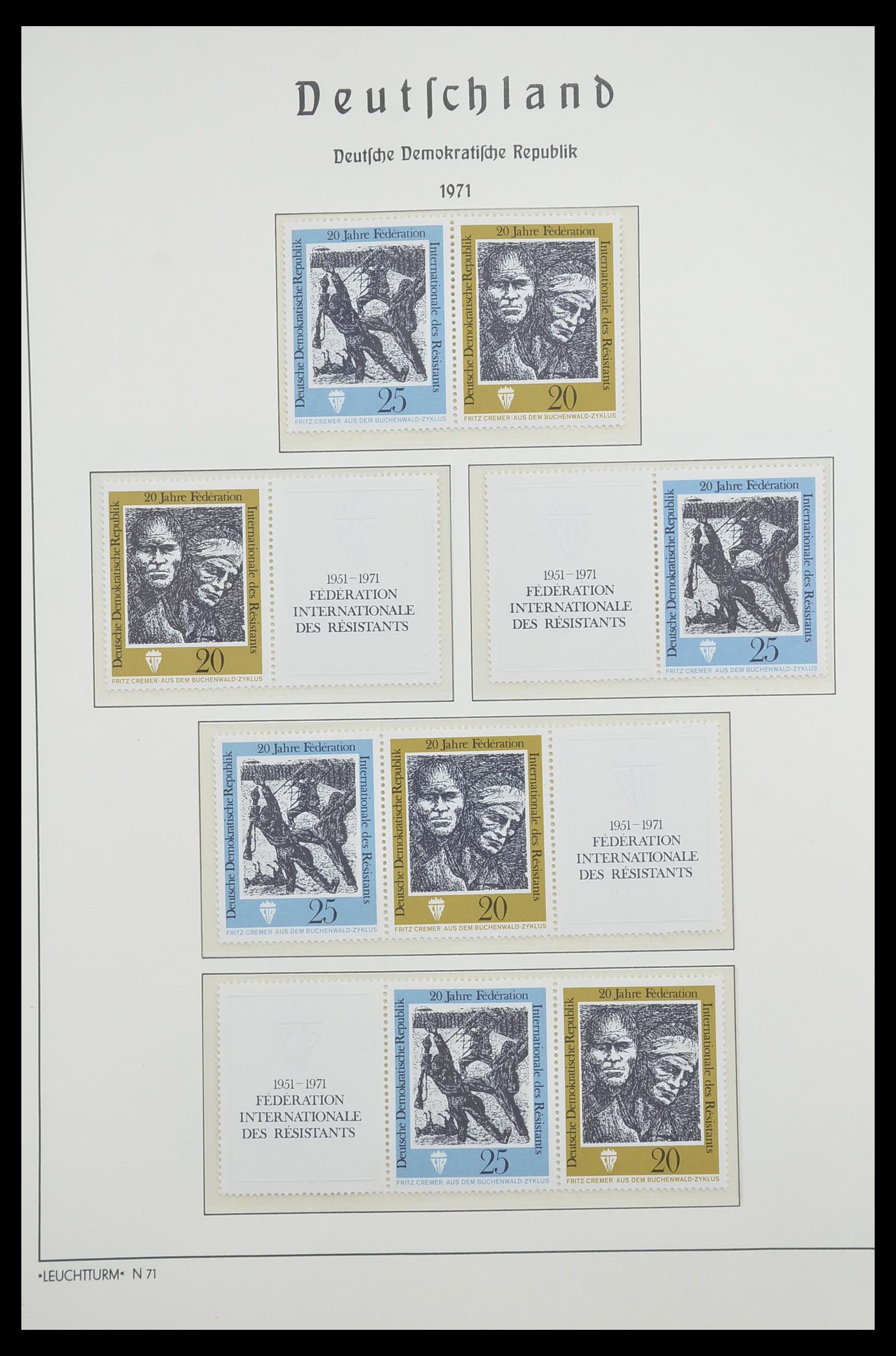 33271 057 - Stamp collection 33271 DDR combinations 1955-1990.