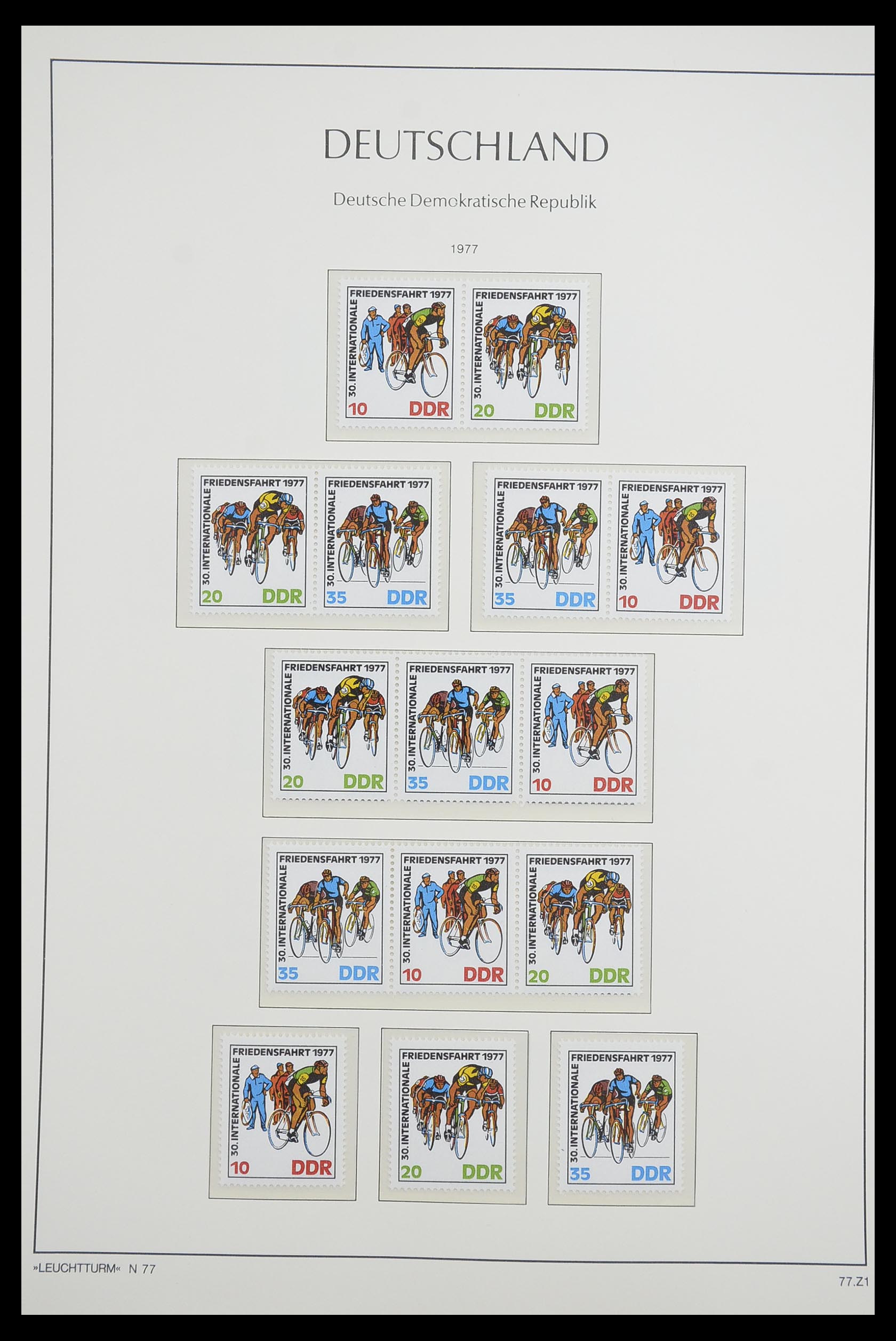 33271 074 - Stamp collection 33271 DDR combinations 1955-1990.