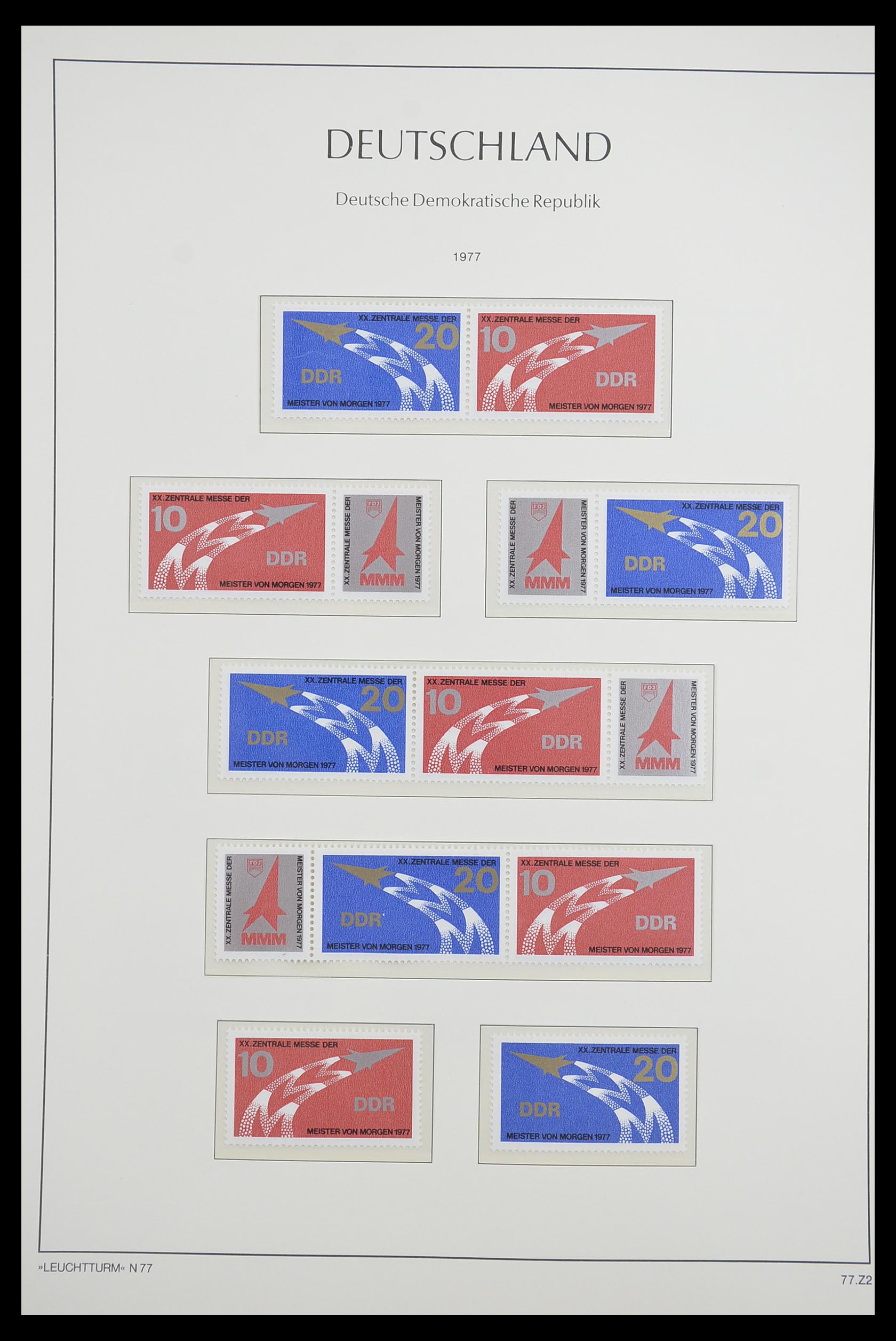 33271 075 - Stamp collection 33271 DDR combinations 1955-1990.