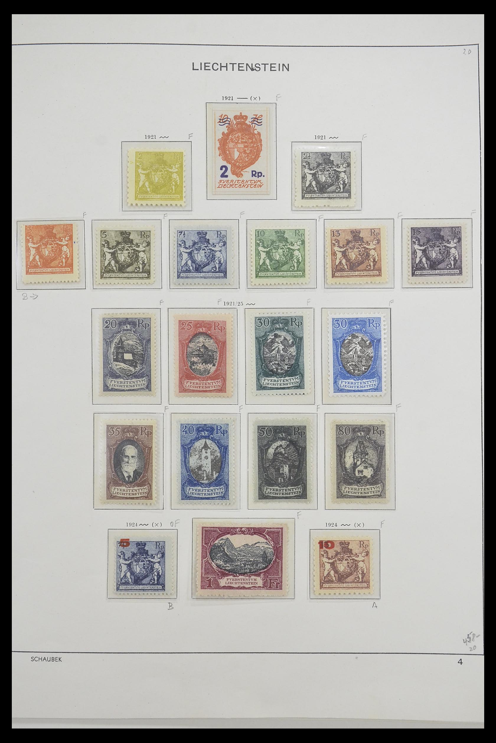 33274 005 - Postzegelverzameling 33274 Liechtenstein 1912-1996.