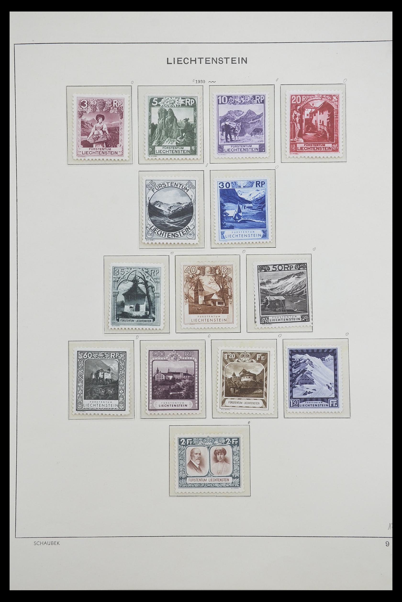 33274 009 - Postzegelverzameling 33274 Liechtenstein 1912-1996.