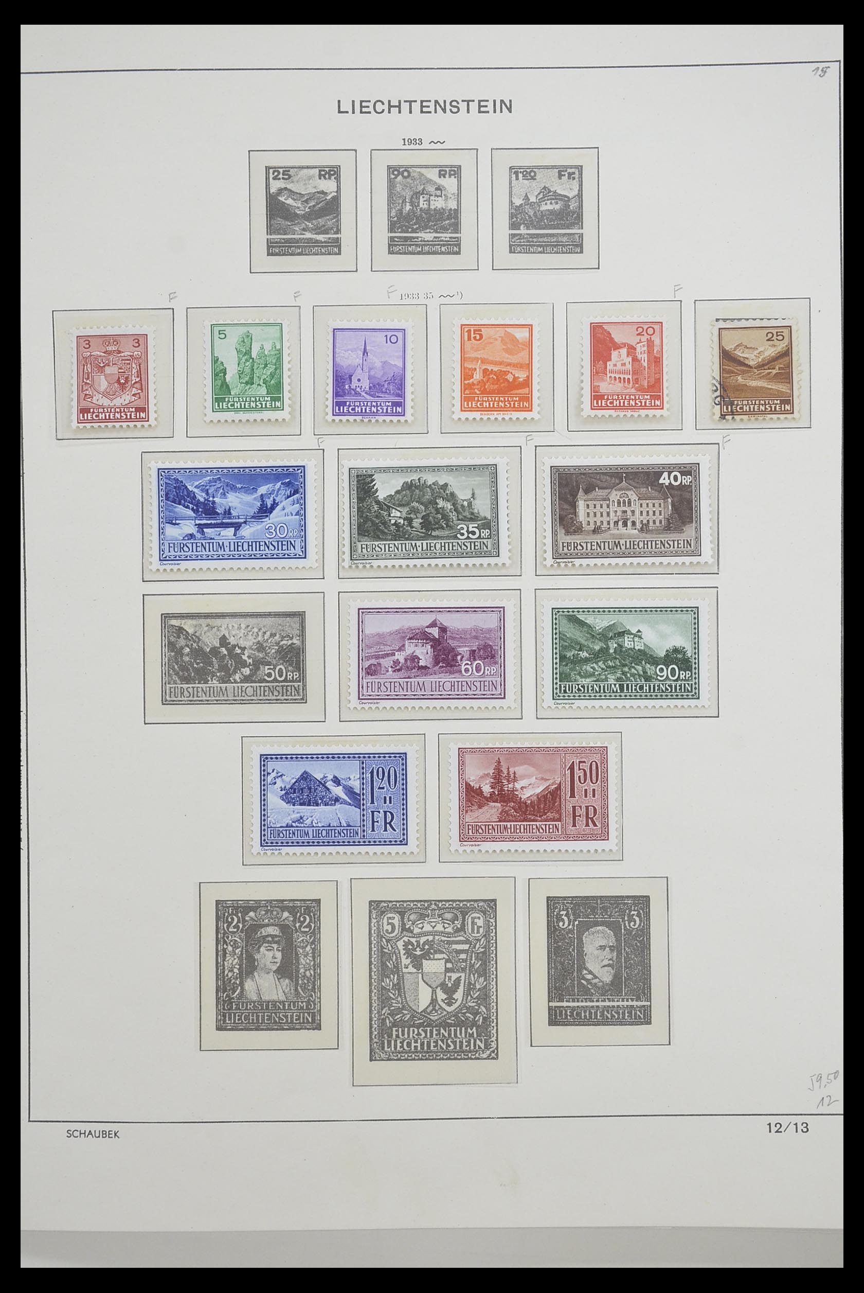 33274 011 - Postzegelverzameling 33274 Liechtenstein 1912-1996.