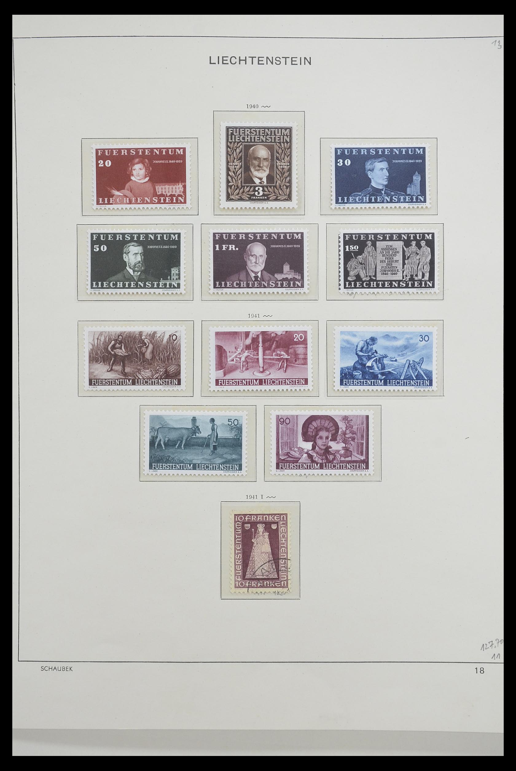 33274 016 - Postzegelverzameling 33274 Liechtenstein 1912-1996.