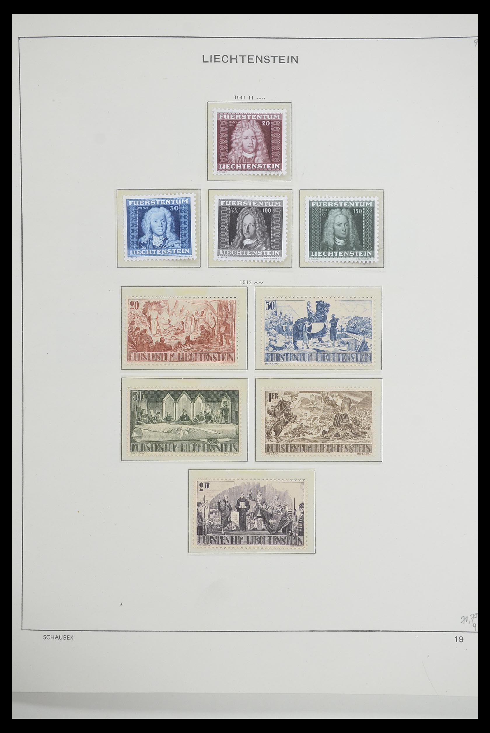33274 017 - Postzegelverzameling 33274 Liechtenstein 1912-1996.
