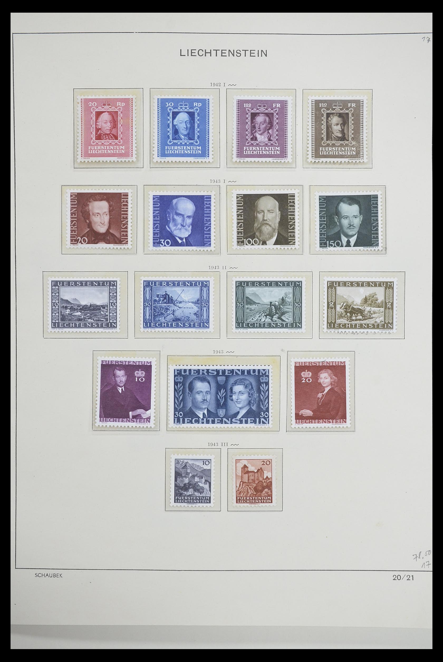 33274 018 - Stamp collection 33274 Liechtenstein 1912-1996.