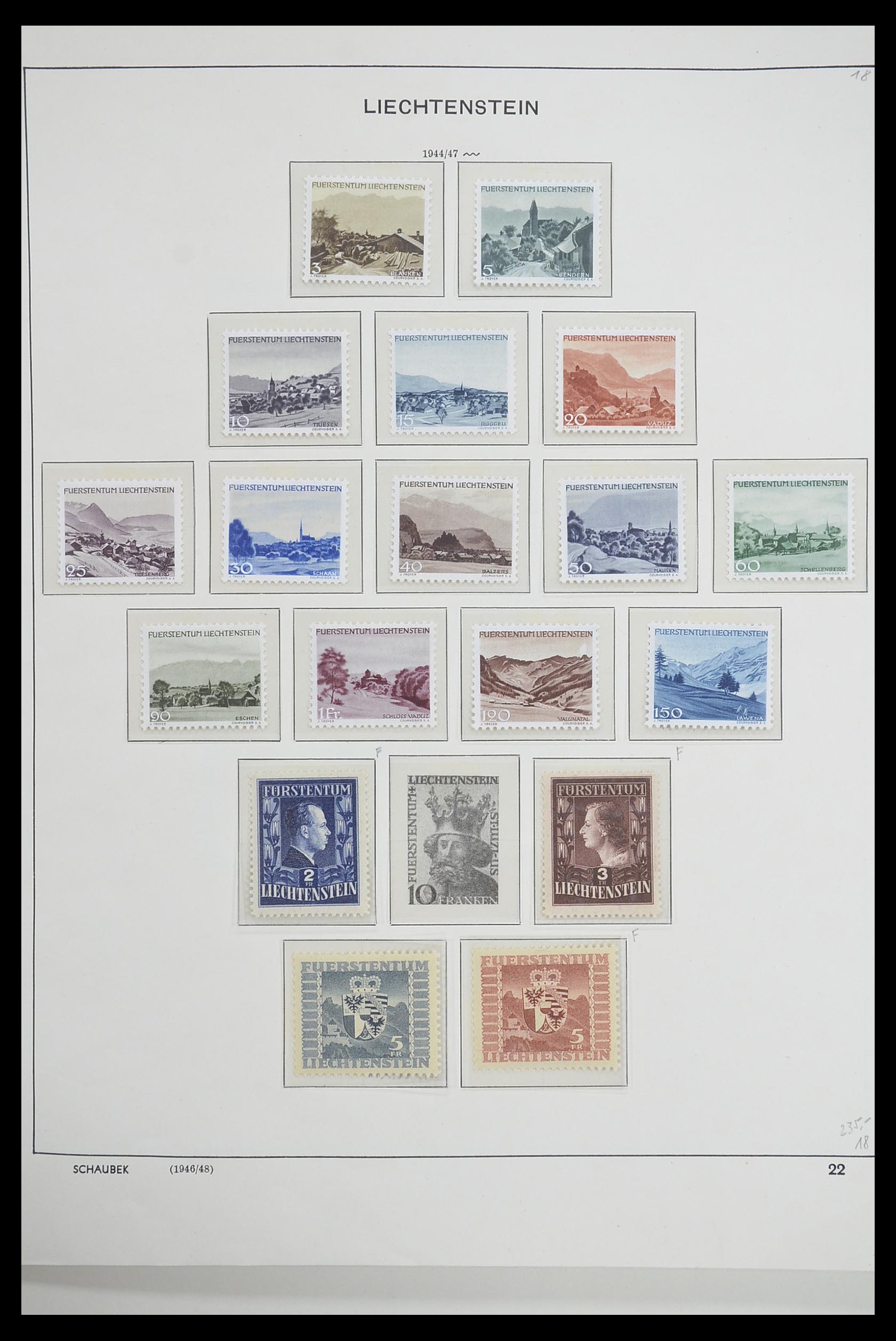 33274 019 - Postzegelverzameling 33274 Liechtenstein 1912-1996.