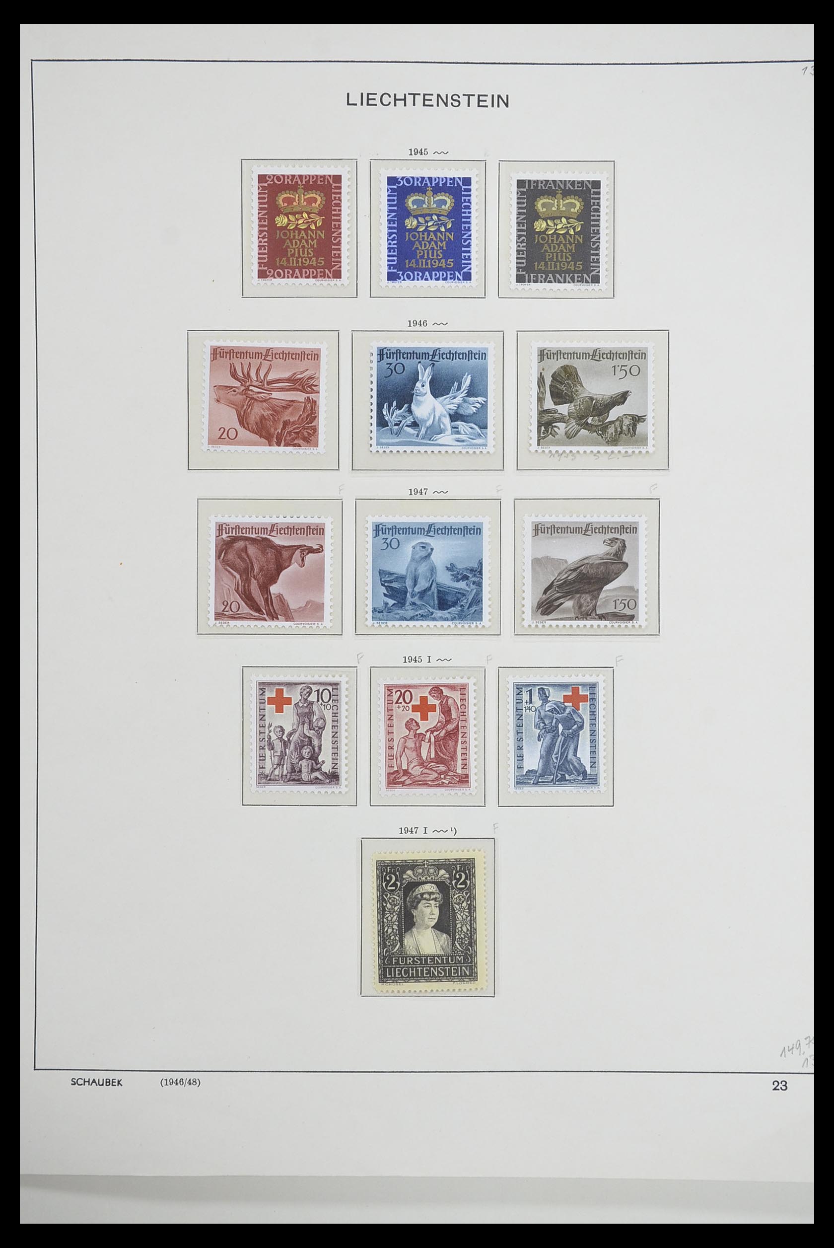 33274 022 - Stamp collection 33274 Liechtenstein 1912-1996.