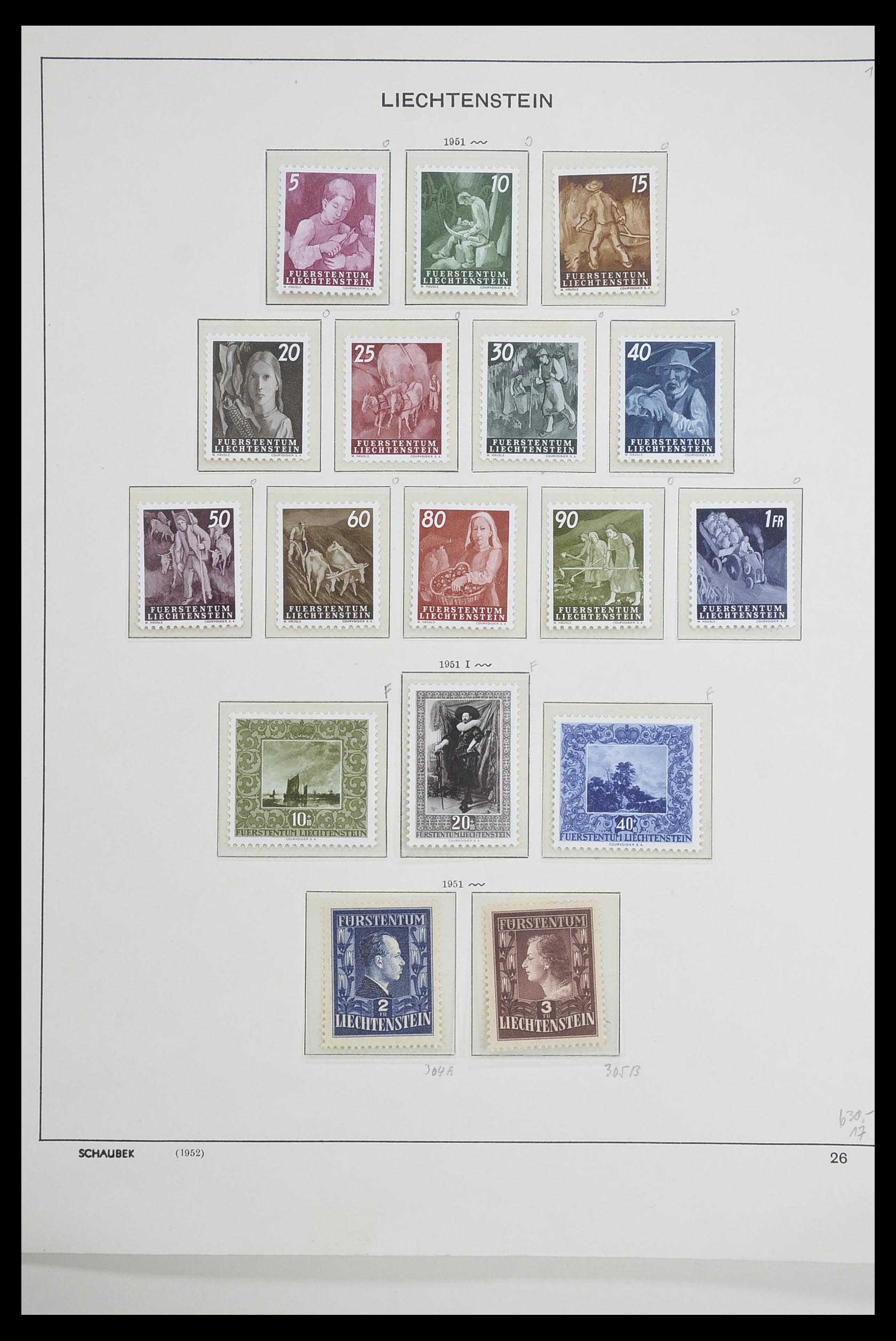 33274 027 - Stamp collection 33274 Liechtenstein 1912-1996.