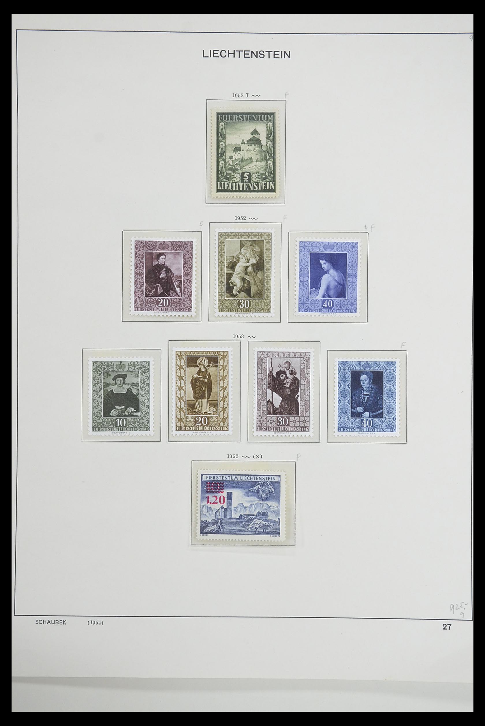 33274 028 - Postzegelverzameling 33274 Liechtenstein 1912-1996.