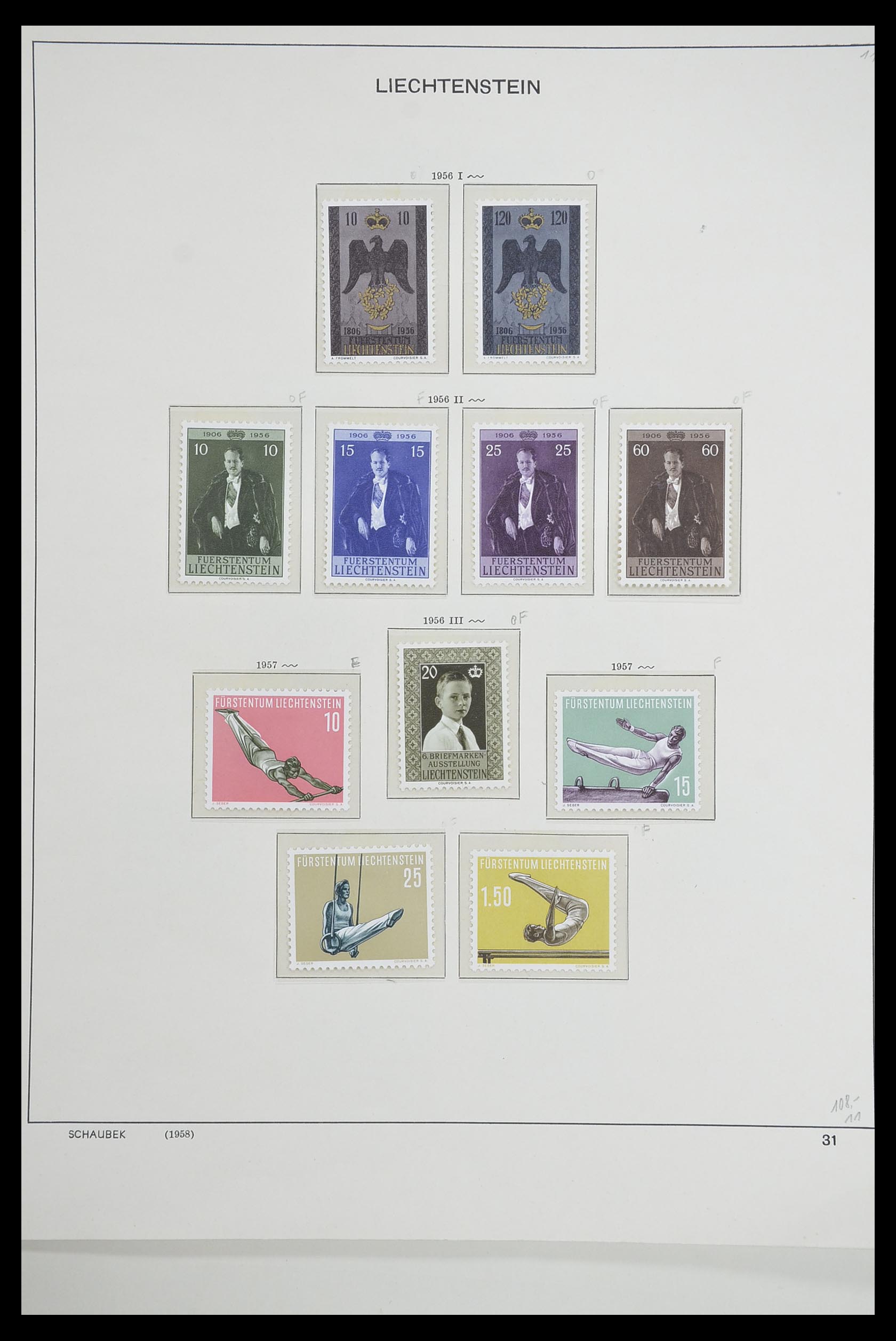 33274 032 - Postzegelverzameling 33274 Liechtenstein 1912-1996.