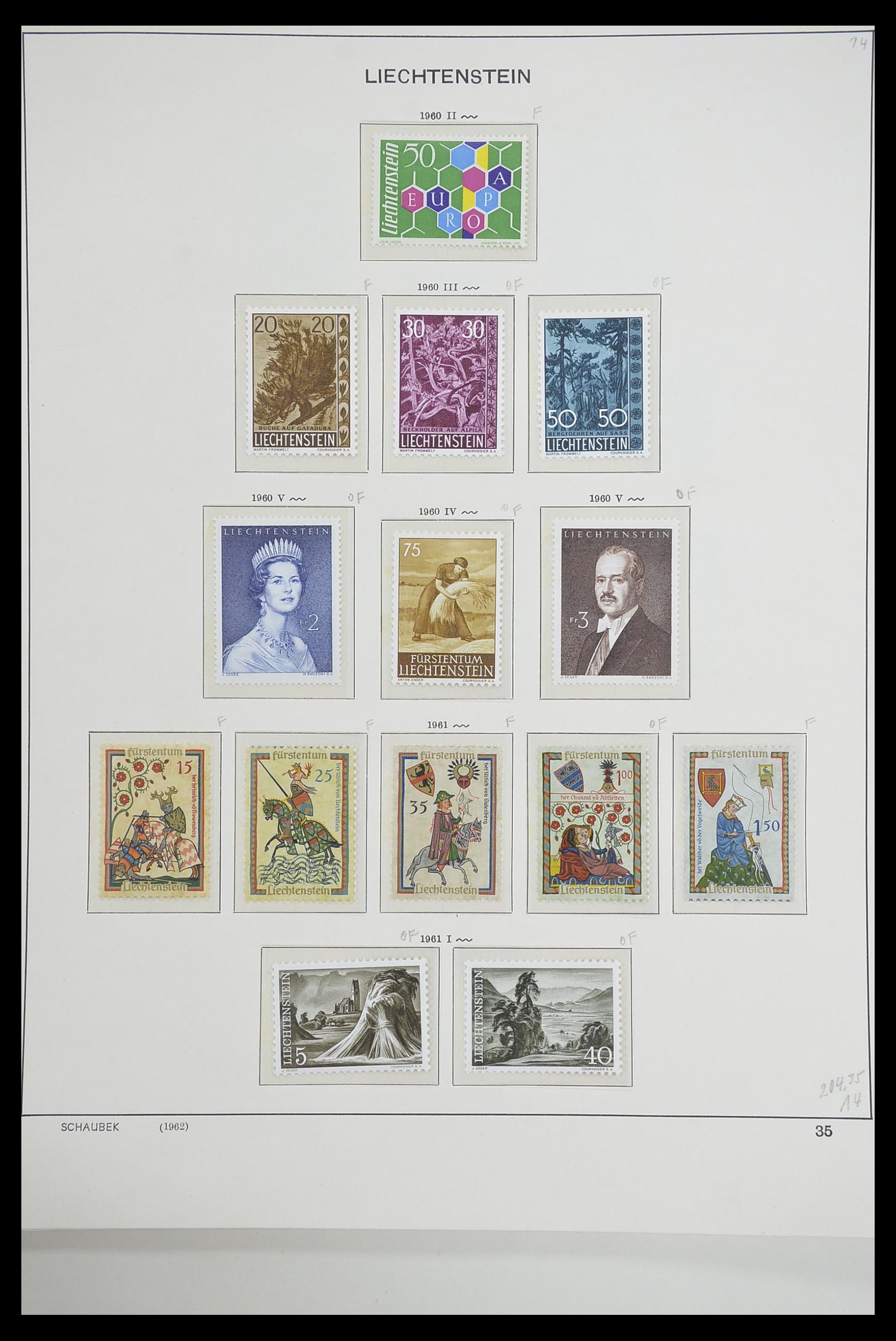 33274 036 - Stamp collection 33274 Liechtenstein 1912-1996.