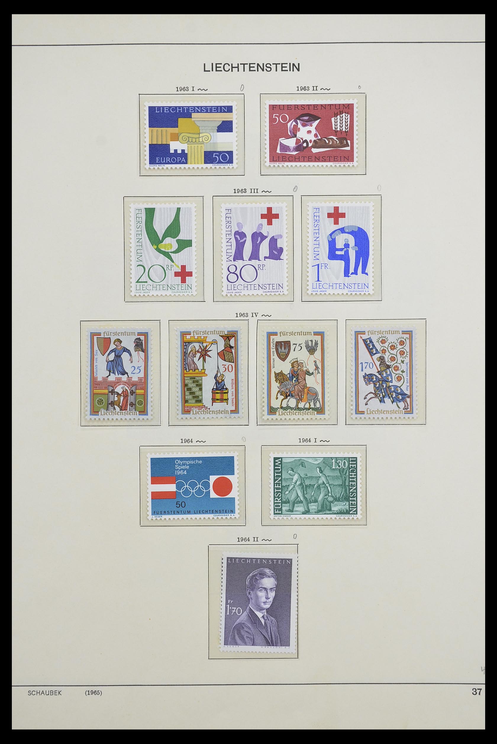 33274 039 - Postzegelverzameling 33274 Liechtenstein 1912-1996.