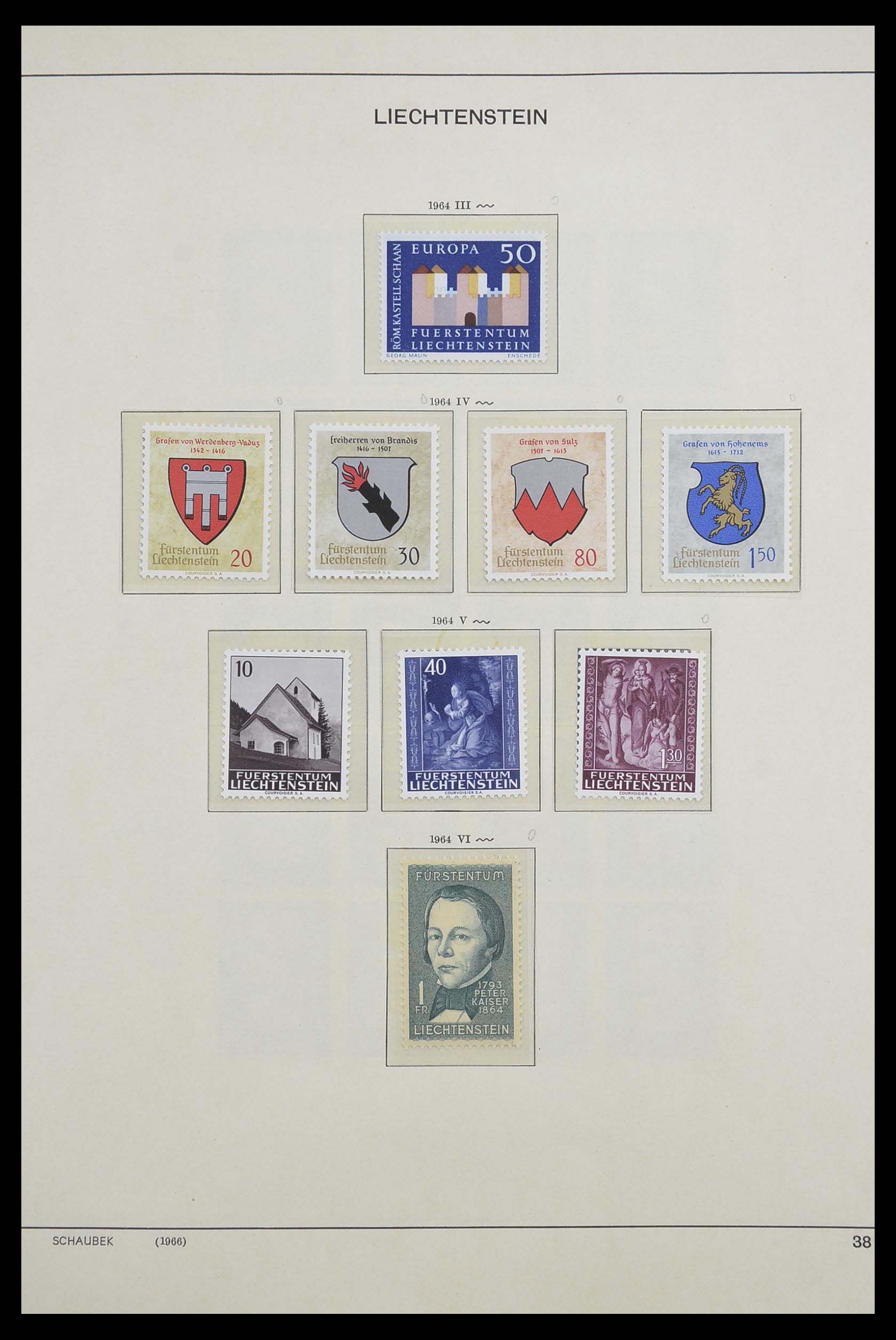 33274 040 - Stamp collection 33274 Liechtenstein 1912-1996.