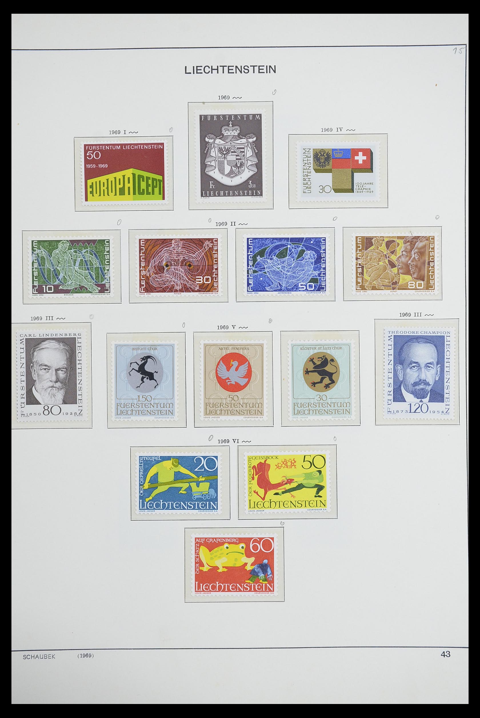 33274 050 - Stamp collection 33274 Liechtenstein 1912-1996.