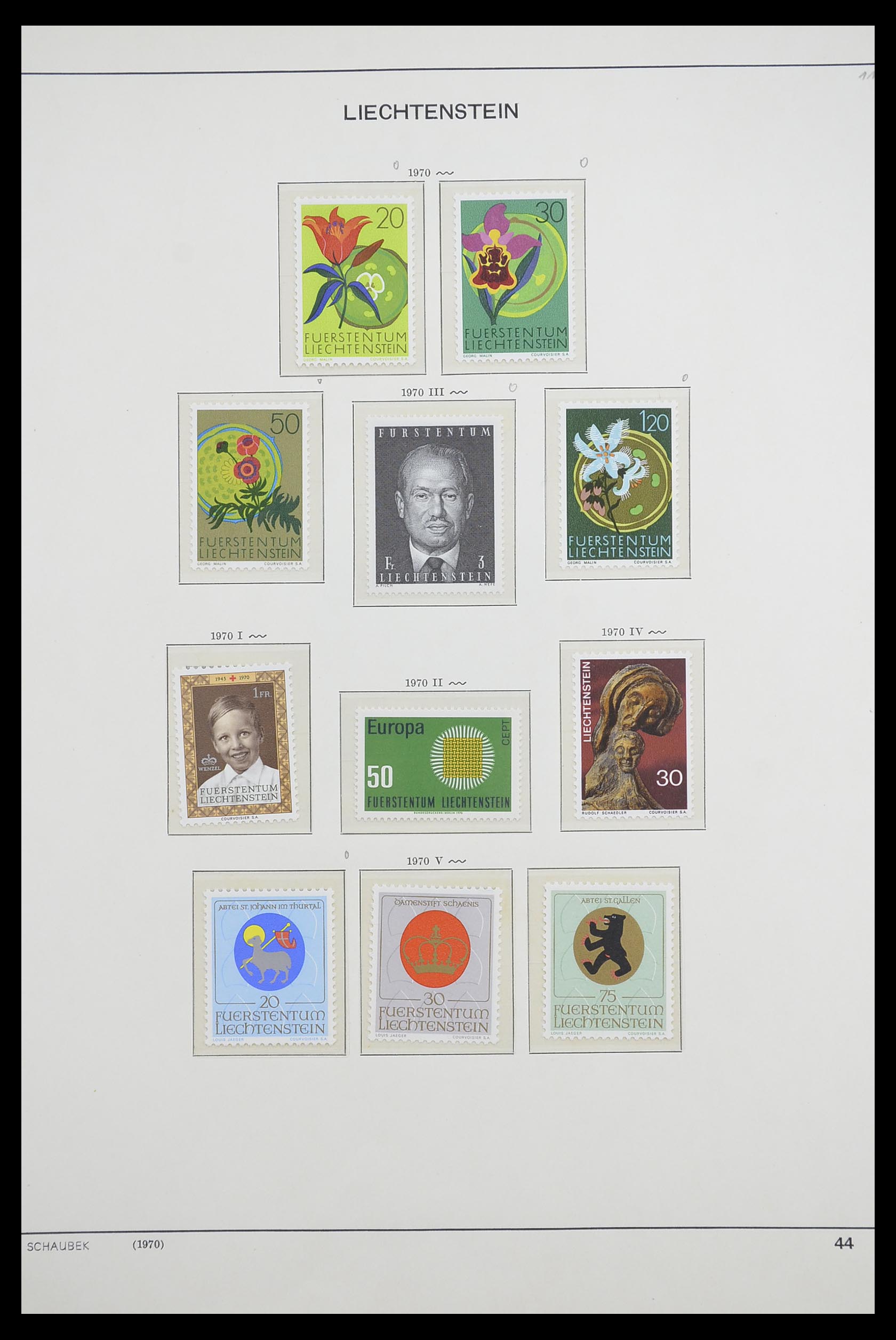 33274 051 - Postzegelverzameling 33274 Liechtenstein 1912-1996.