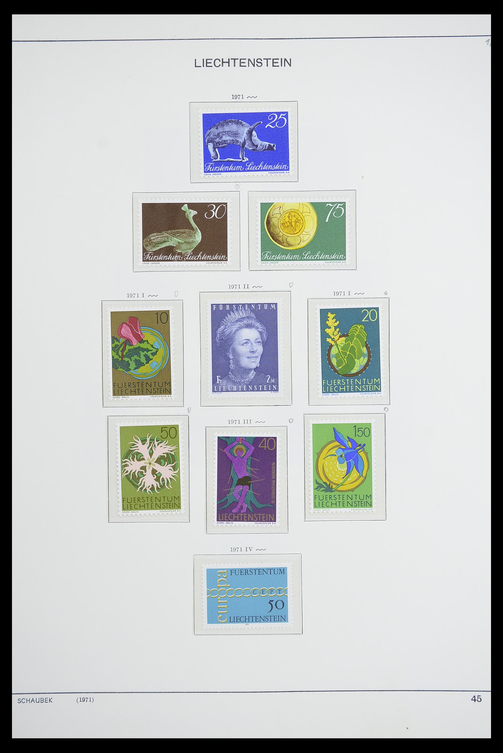 33274 053 - Postzegelverzameling 33274 Liechtenstein 1912-1996.
