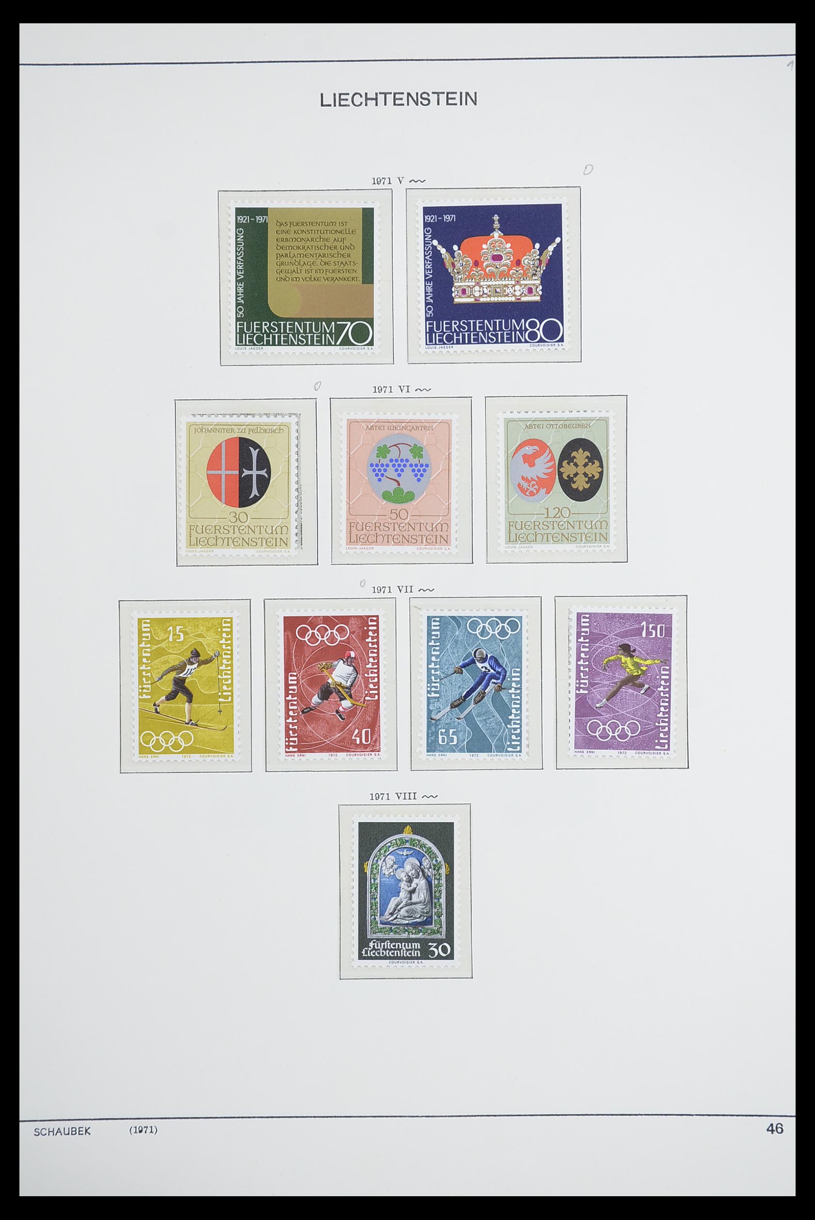 33274 054 - Postzegelverzameling 33274 Liechtenstein 1912-1996.