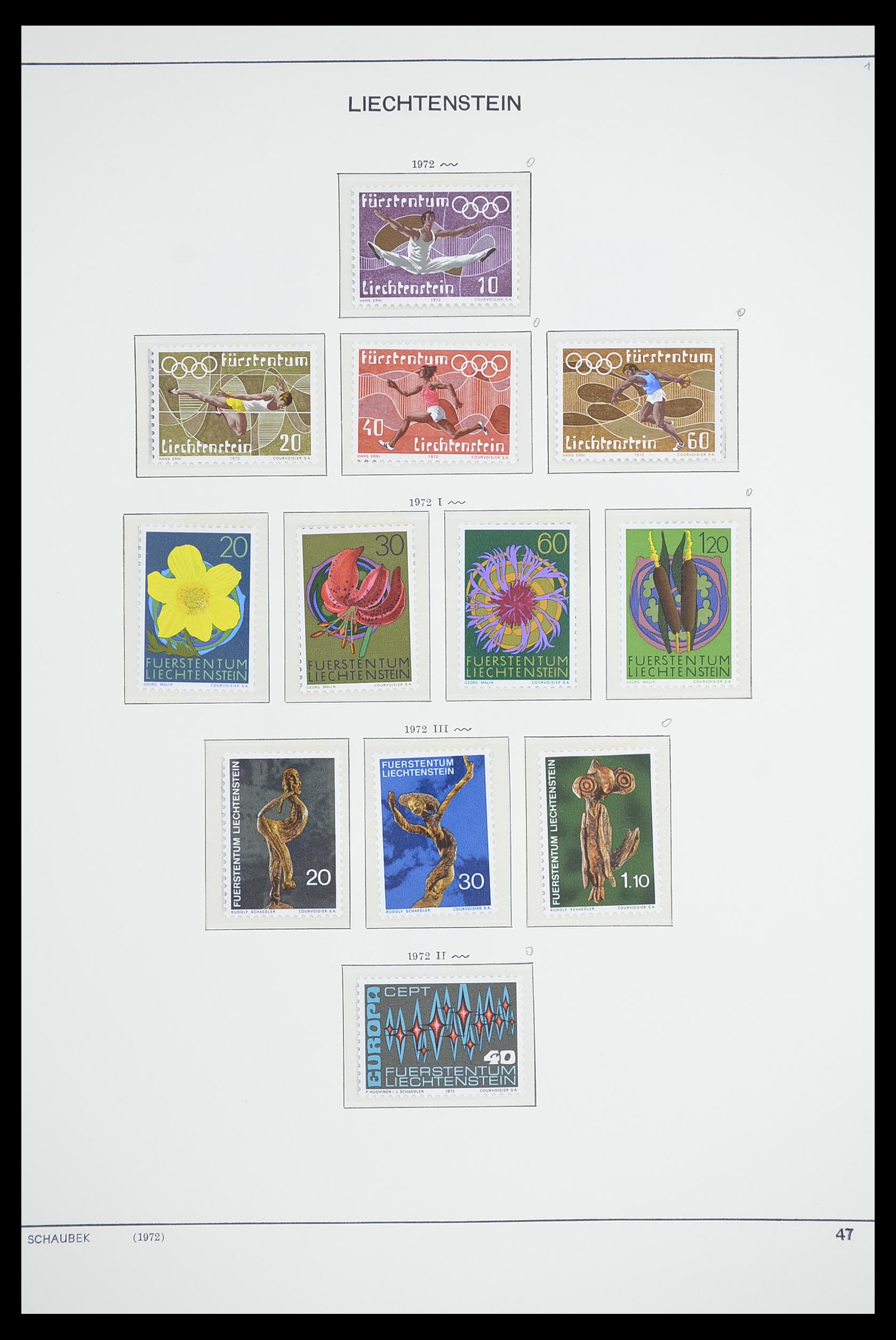 33274 055 - Postzegelverzameling 33274 Liechtenstein 1912-1996.