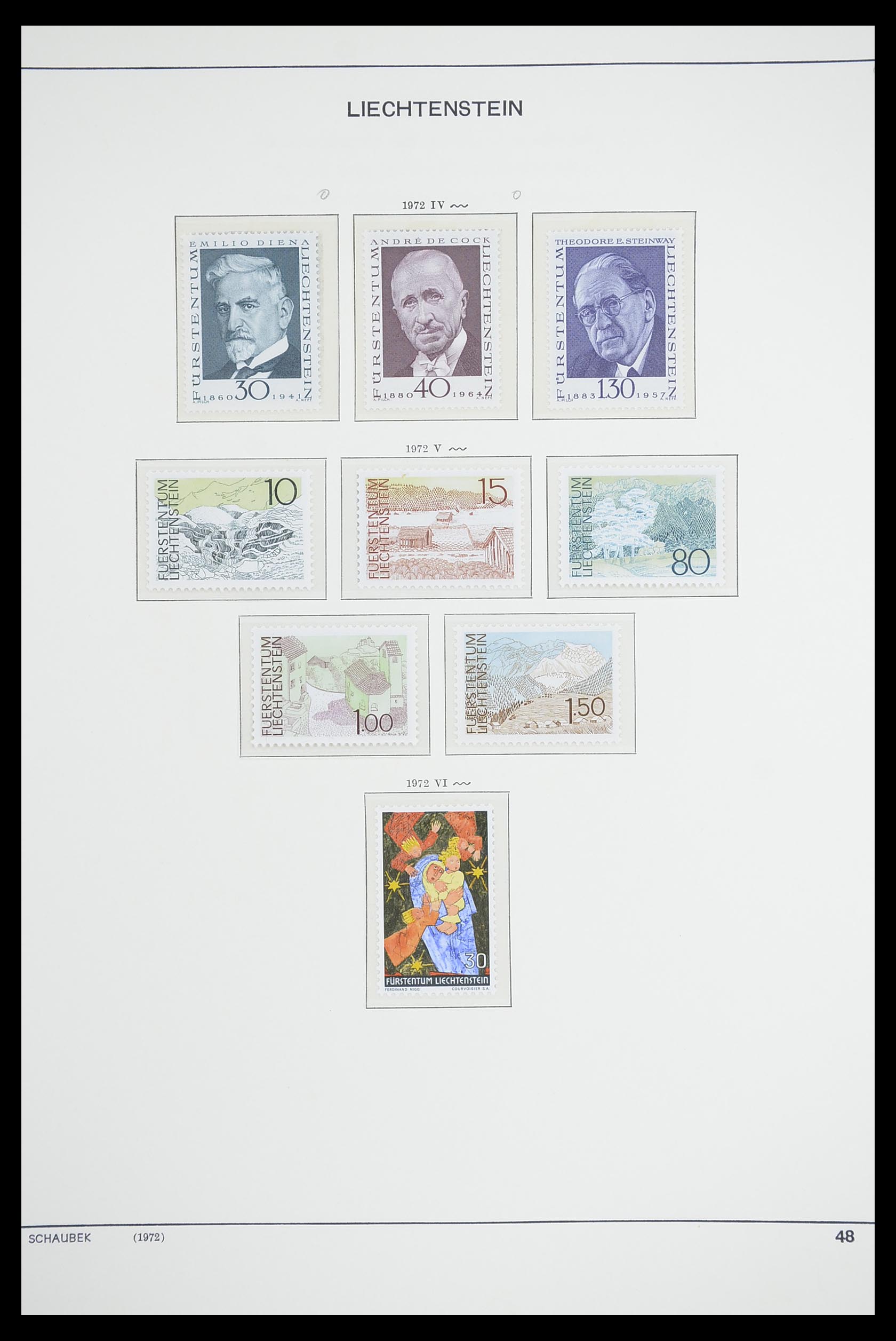 33274 056 - Stamp collection 33274 Liechtenstein 1912-1996.