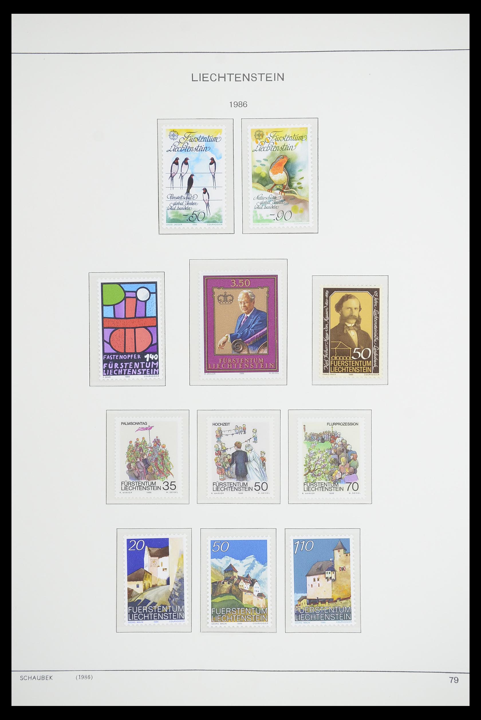 33274 093 - Postzegelverzameling 33274 Liechtenstein 1912-1996.